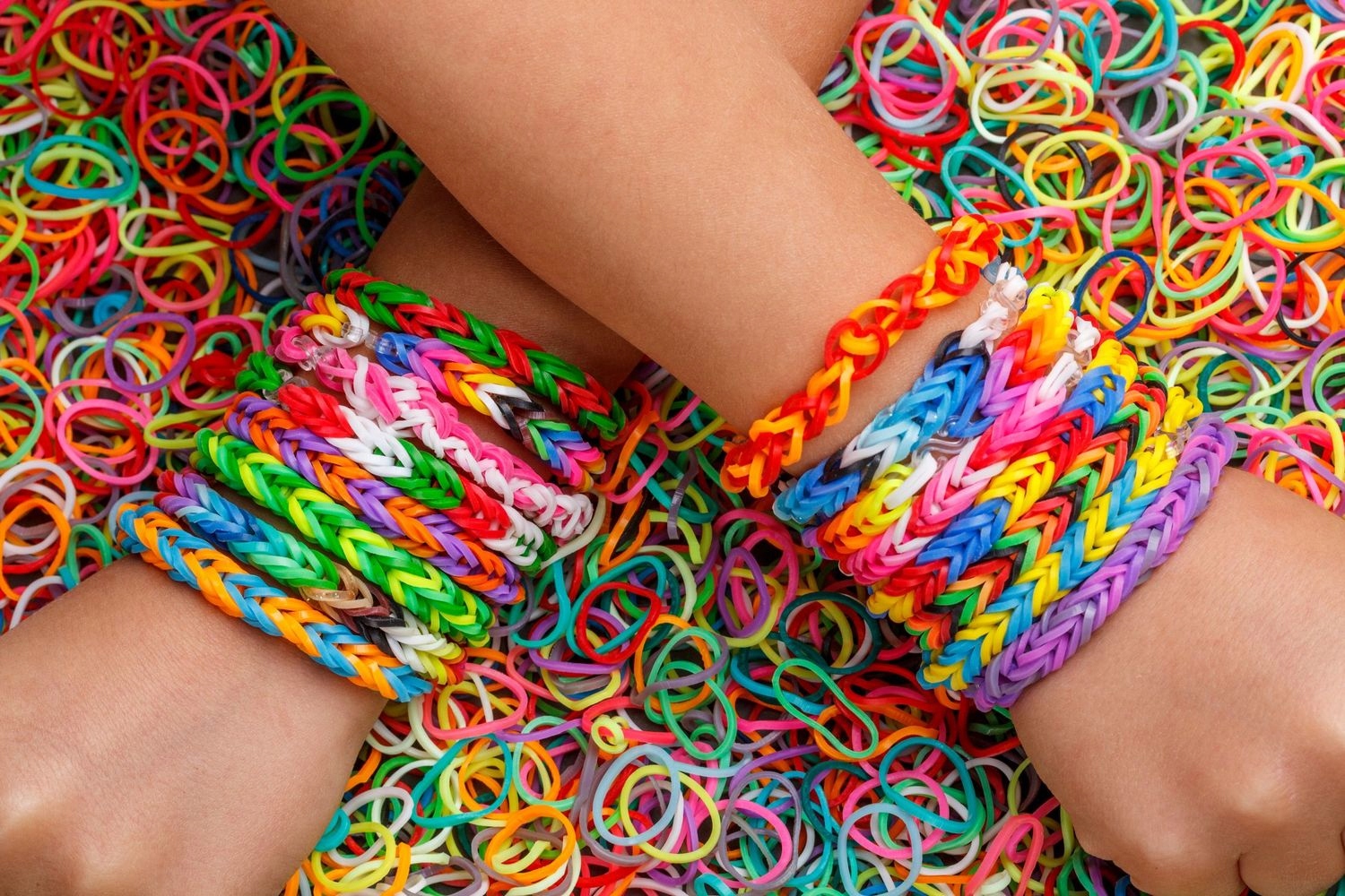 RAINBOW LOOM BANDS, stebuklingos guminės juostos karoliukų pynimui MEGA SET 5057
