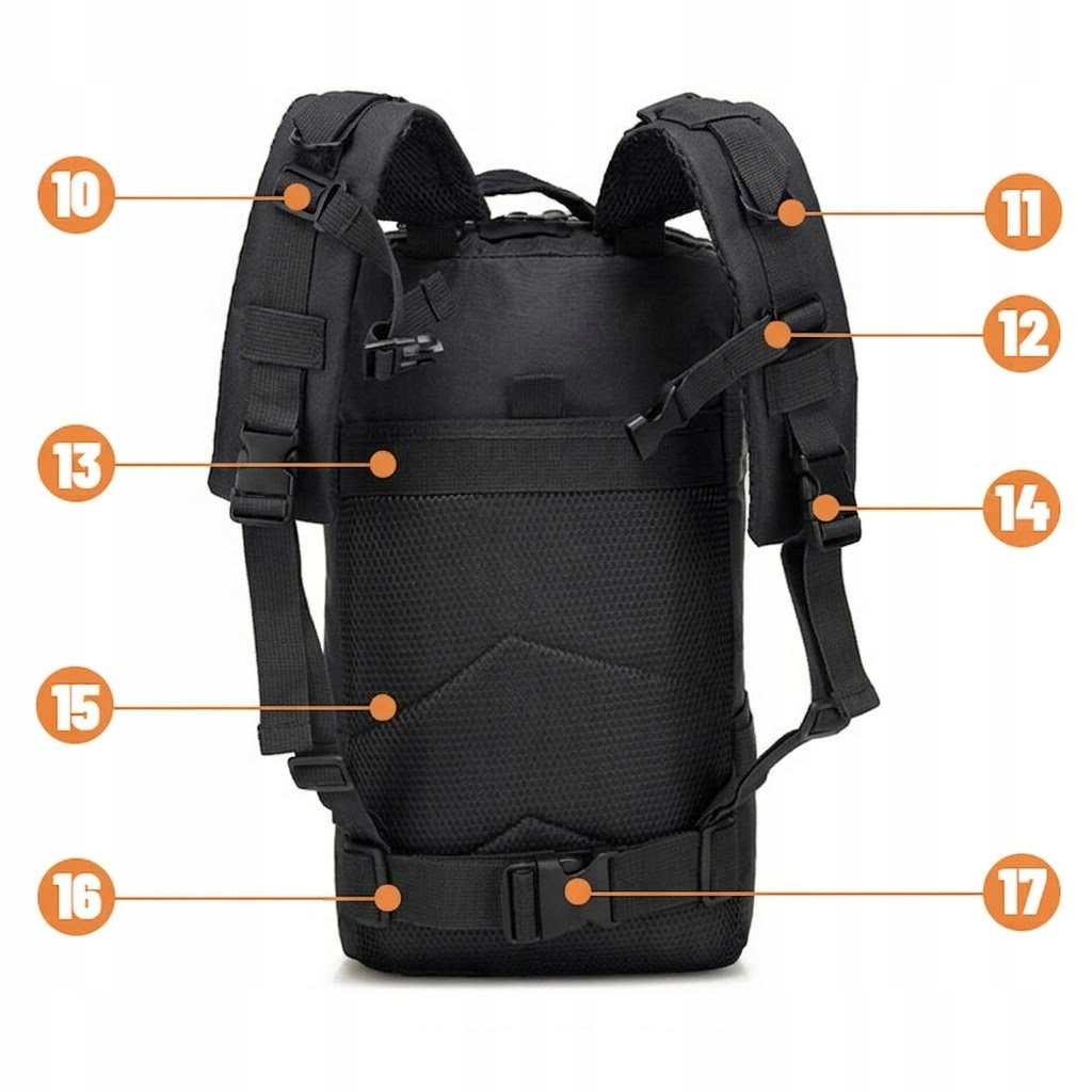 KARINĖ TAKTINĖ KARINĖ KUPRINĖ, VYRŲ SKAUTŲ IŠGYVIMO 35L, JUODAS BK