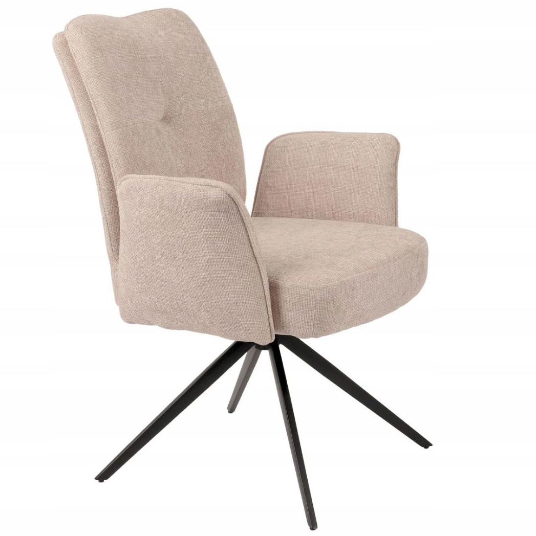 Stanley Beige minkšta pasukama valgomojo kėdė su porankiais