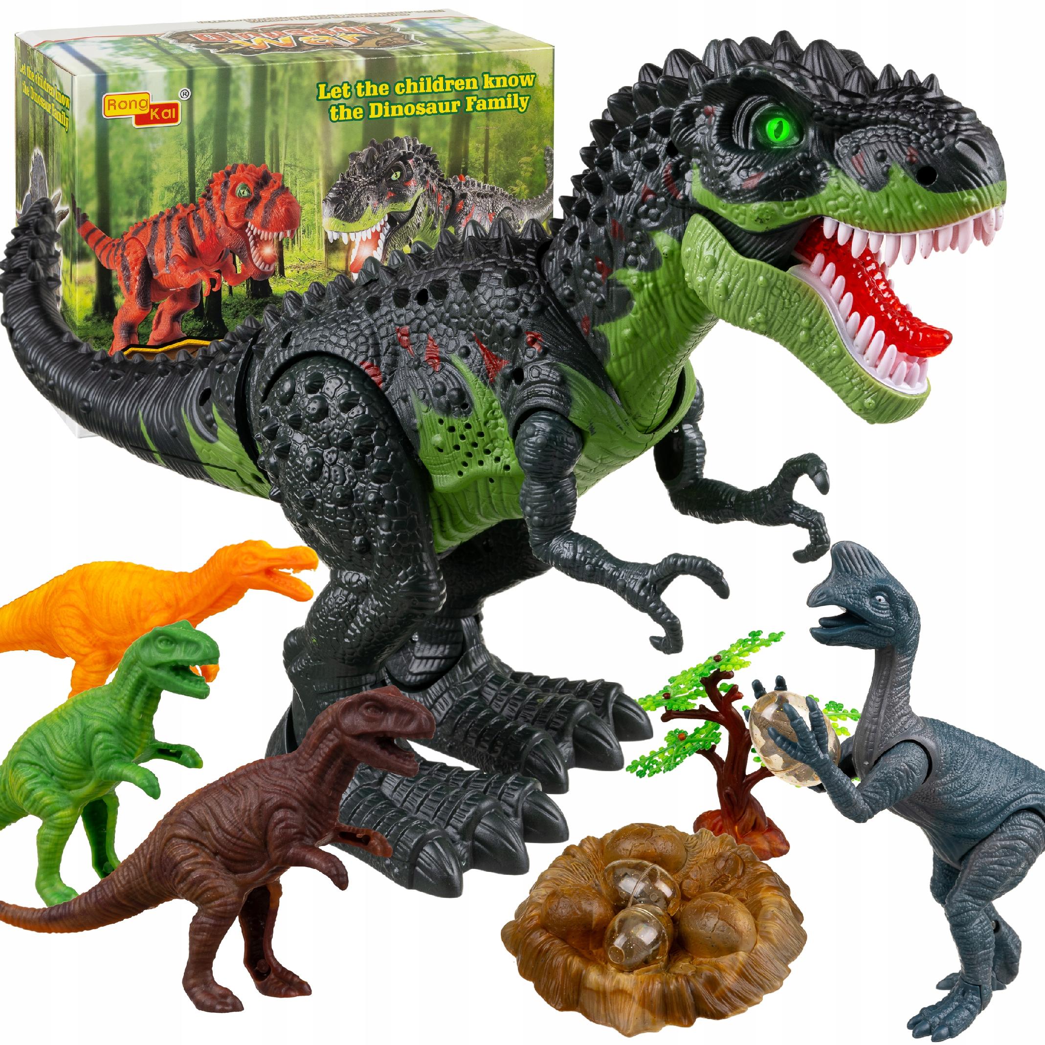 MTOYS dinozaur T-Rex interaktywny świeci ryczy