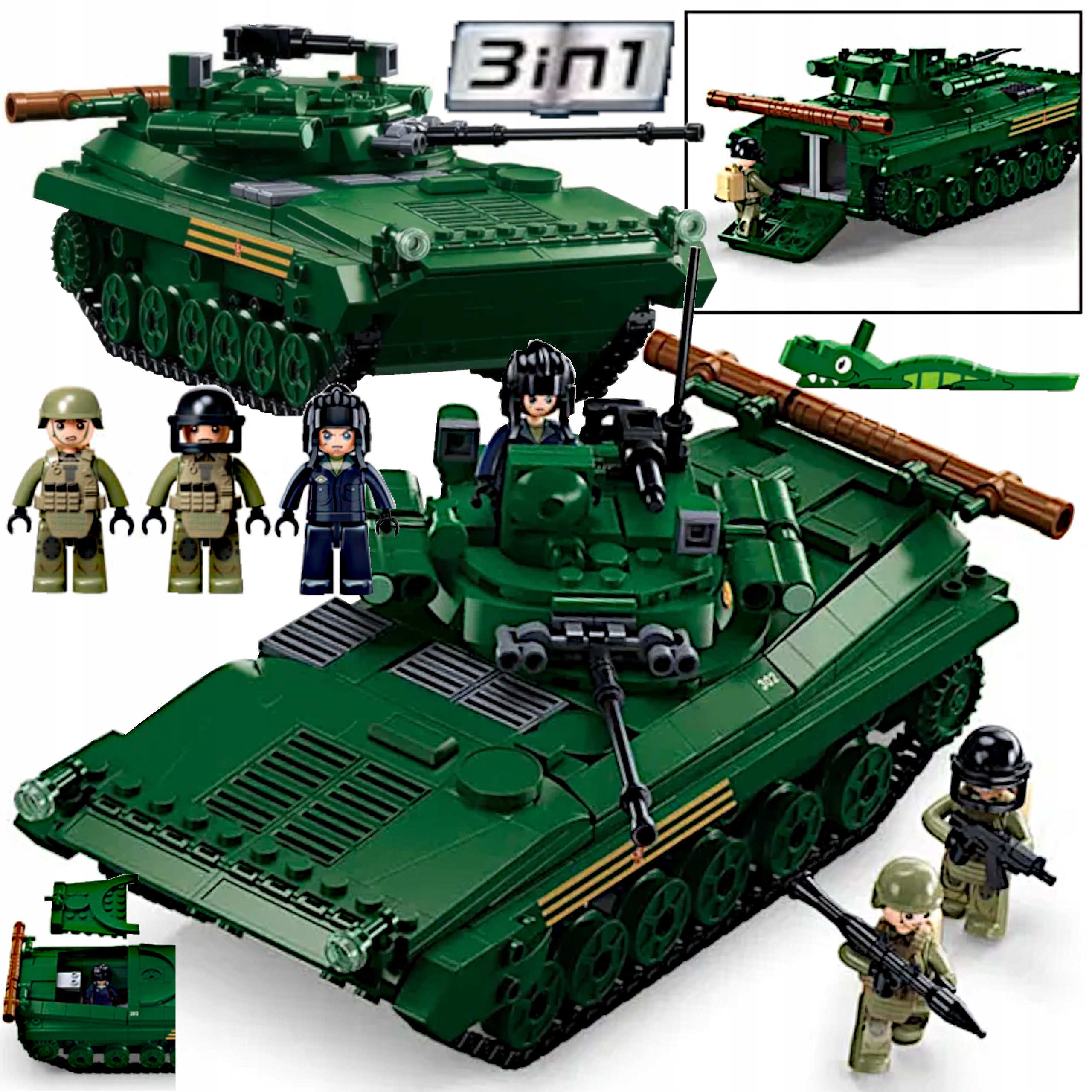 Sluban konstruktoriniai klockai tankas BWP-2MS