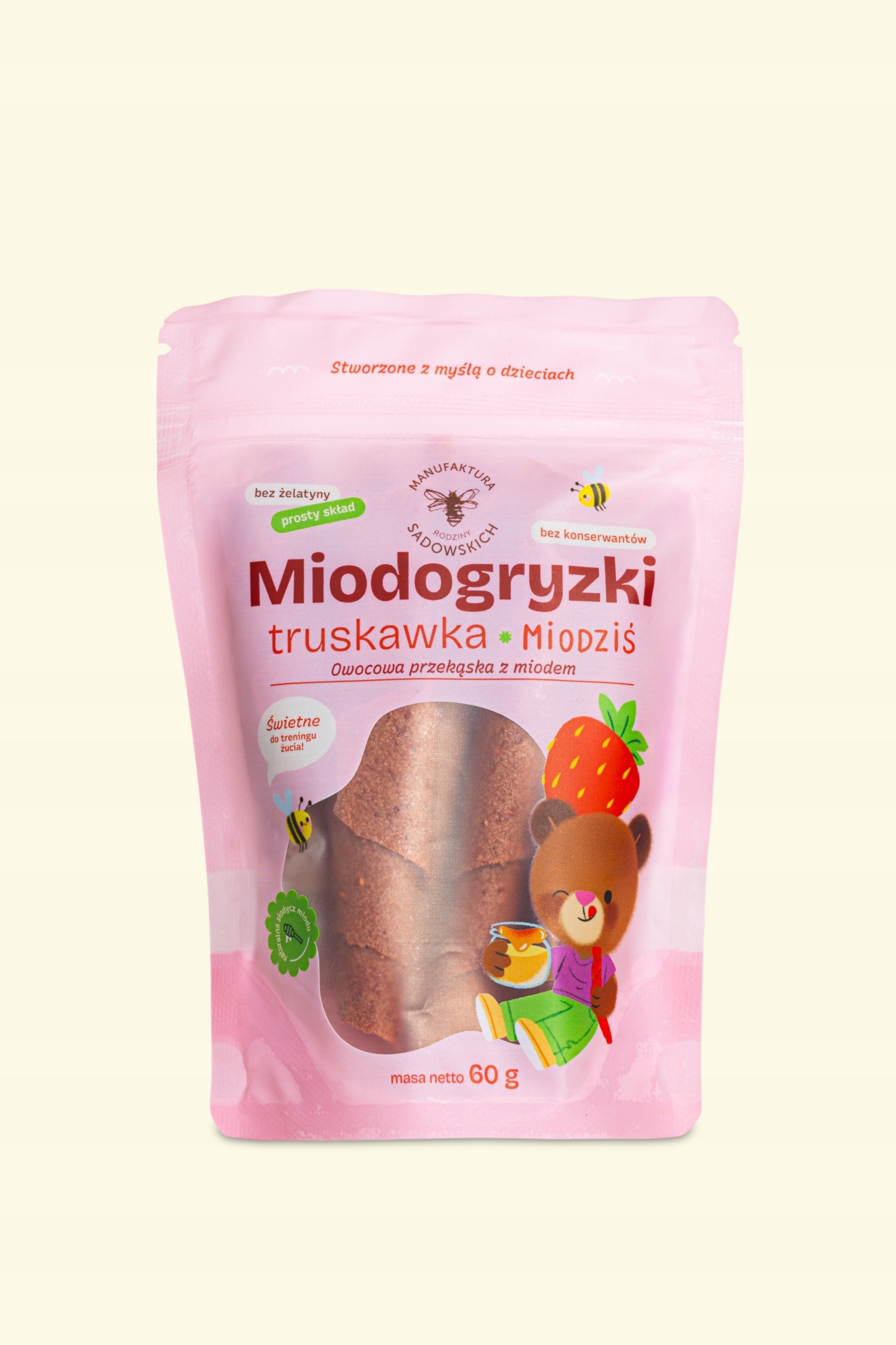 Miodobaris braškė 60g