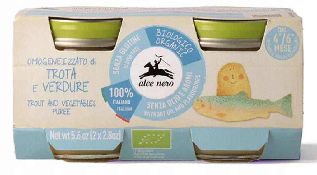 EKOLOGIŠKOS UPĖTAČIO MĖSOS SU DARŽOVĖMIS BE GLUTENO (2 x 80 g) 160 g ALCE NERO