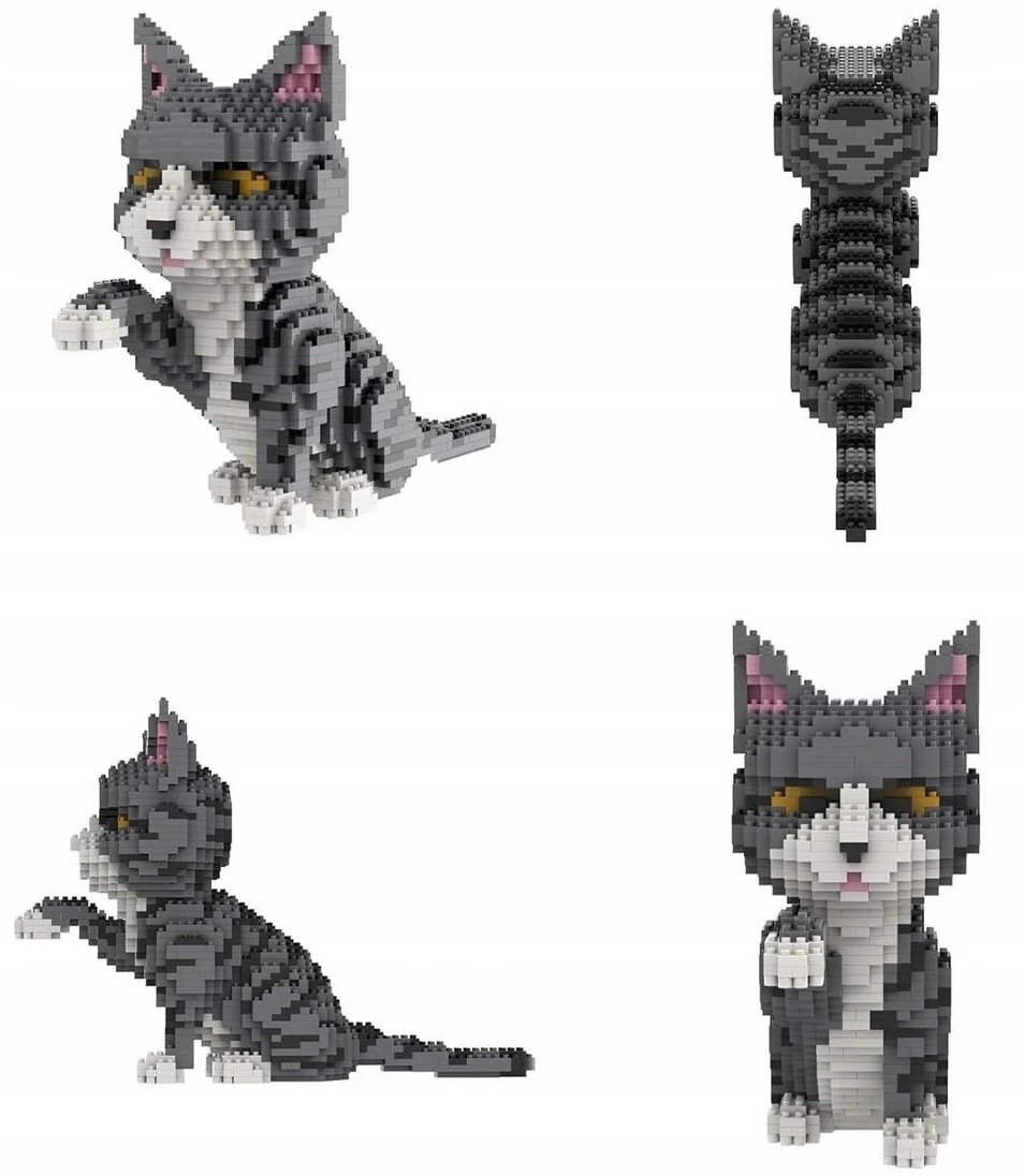 CAT 3D KONSTRUKCINIAI BLOKAI KATĖS FIGŪLĖS SUAUGUSIEMS VAIKAMS 1250EL
