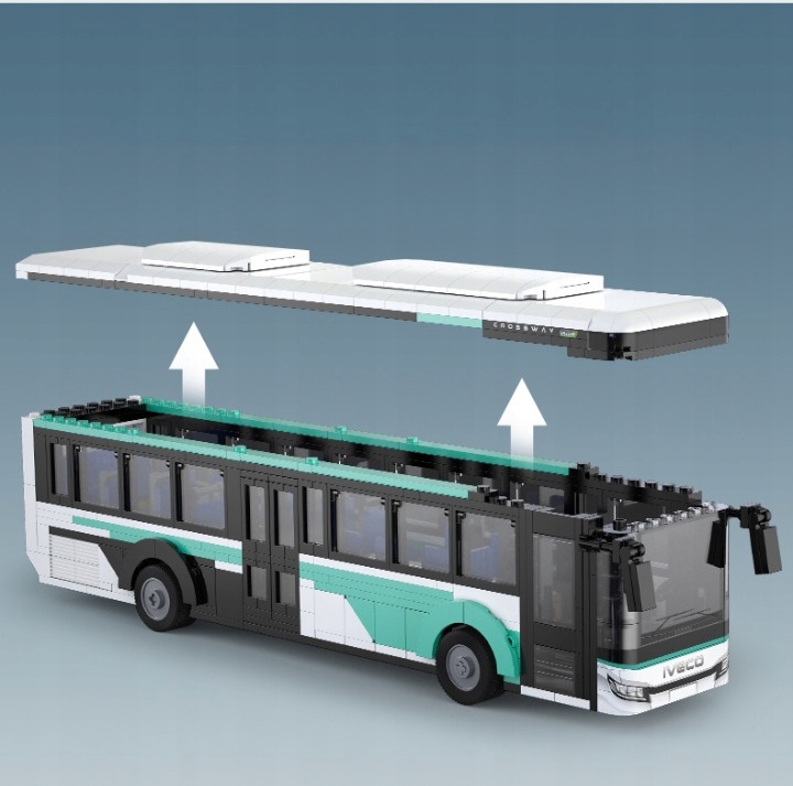 Cada konstruktyvieji klocki Iveco autobusas 832 elementai
