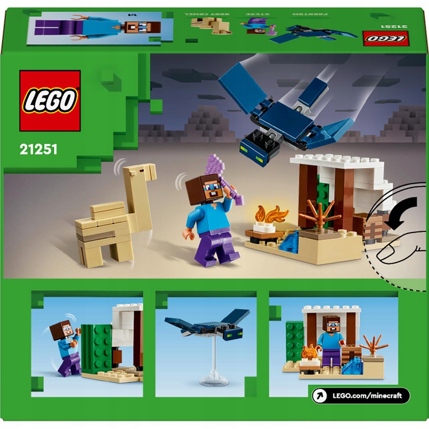LEGO Minecraft 21251 Stivas ir dykumos ekspedicija