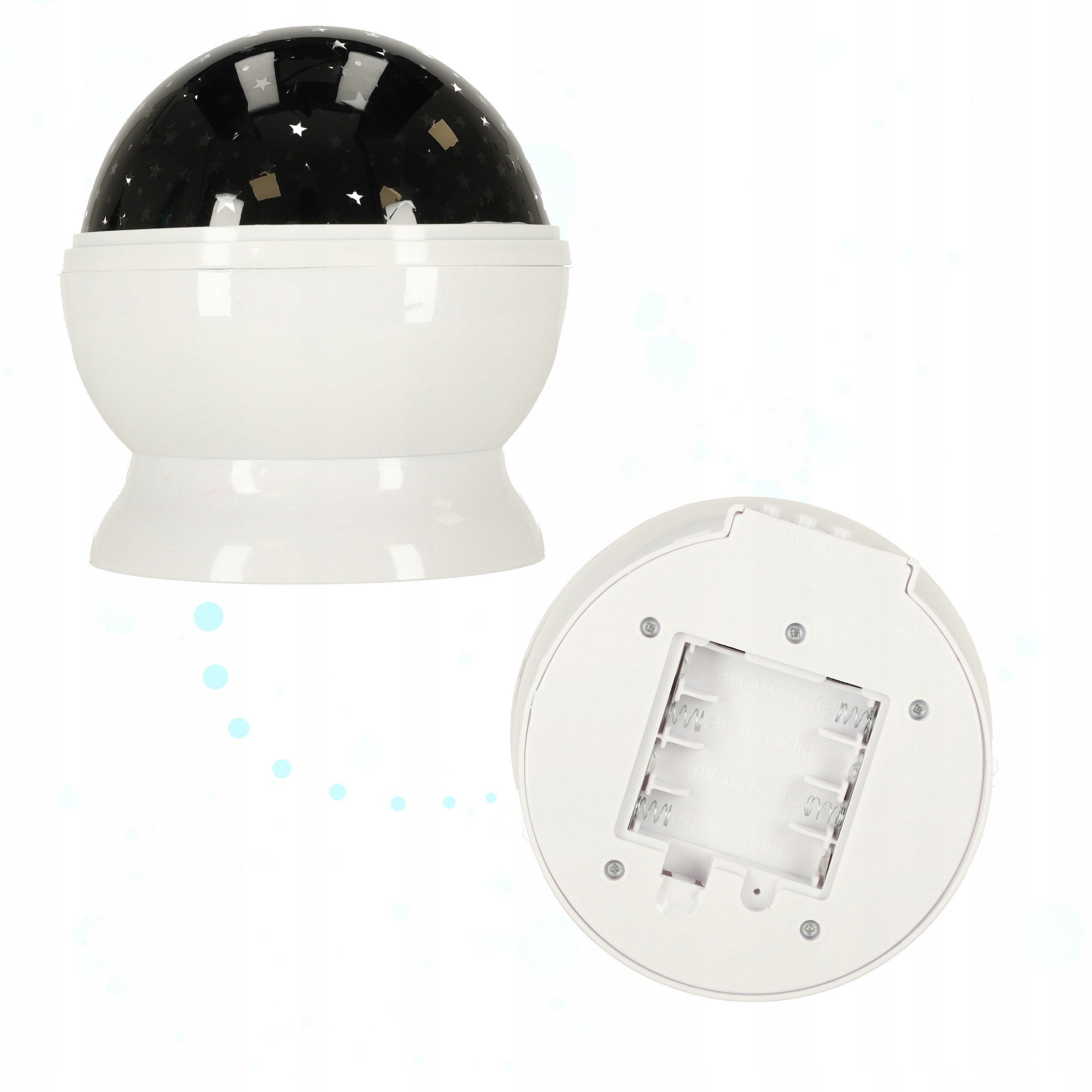 NAKTINIS LEMPAS STARS PROJEKTORIUS VAIKAMS USB 2IN1 SUKIMAS SPALVOTAS LED