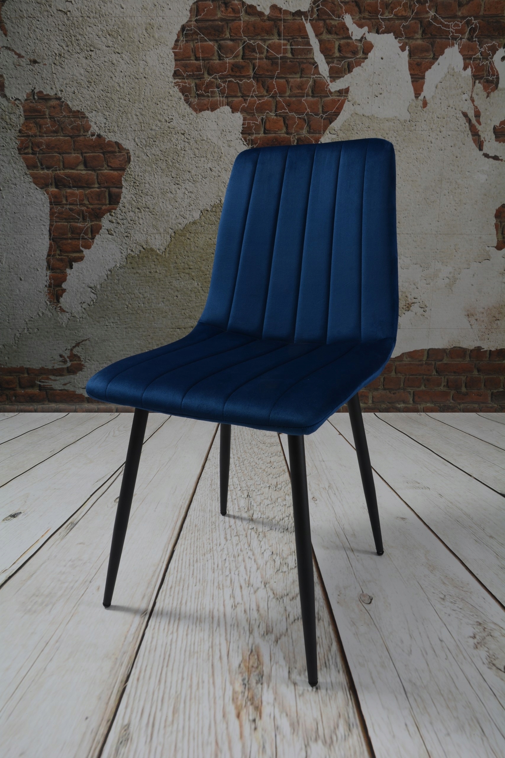 4 DankorDesign AXA kėdžių rinkinys, tamsiai mėlynas