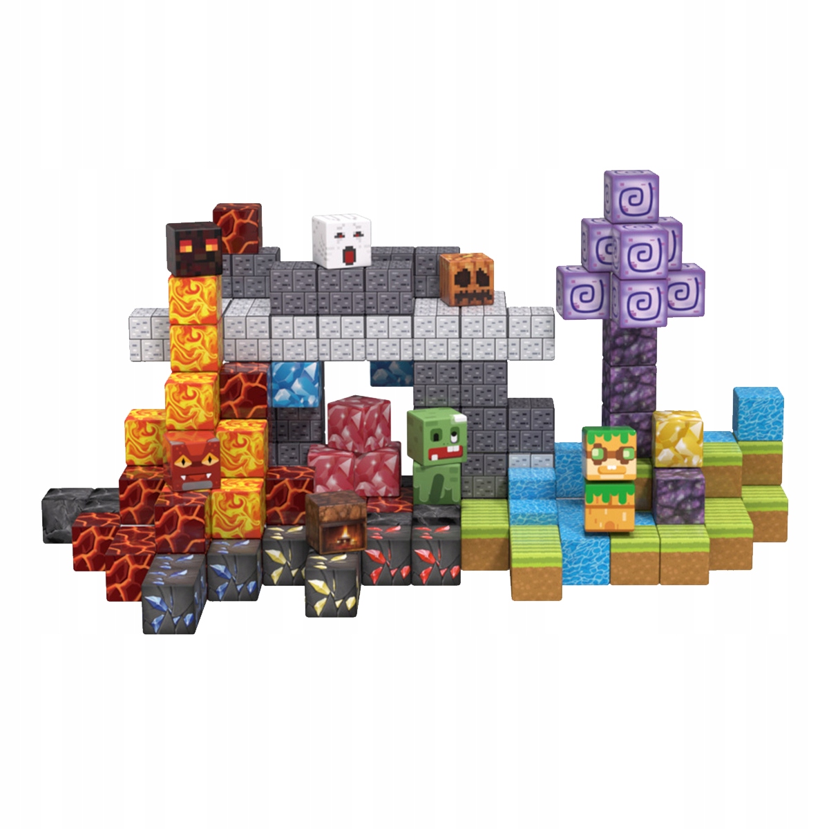 MagWonder magnetinių blokelių Montessori World Cubes rinkinys Mix 100 EL