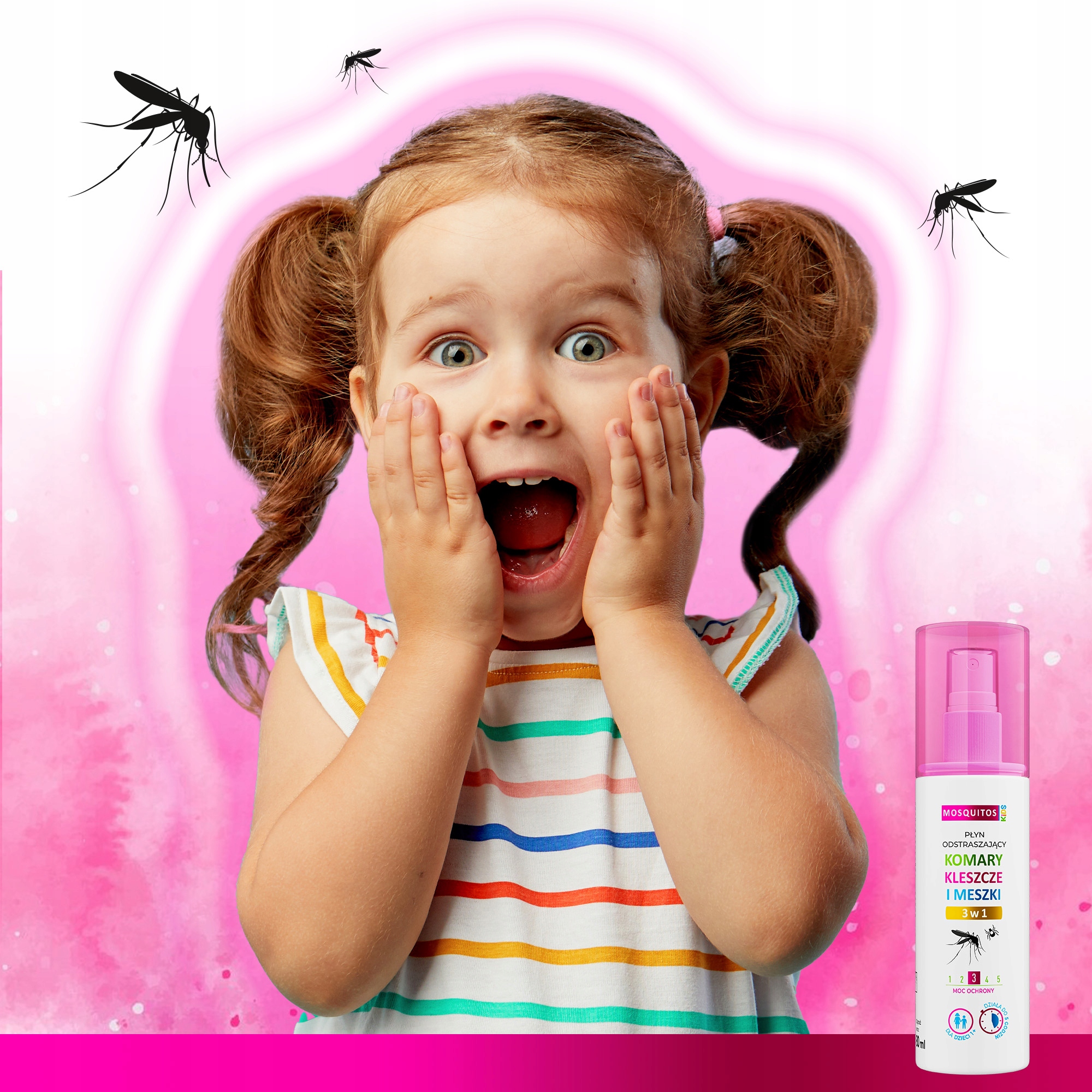 Nature pharm Mosquitos Kids skystis uodams, erkėms ir dygliukams 3in1 80 ml