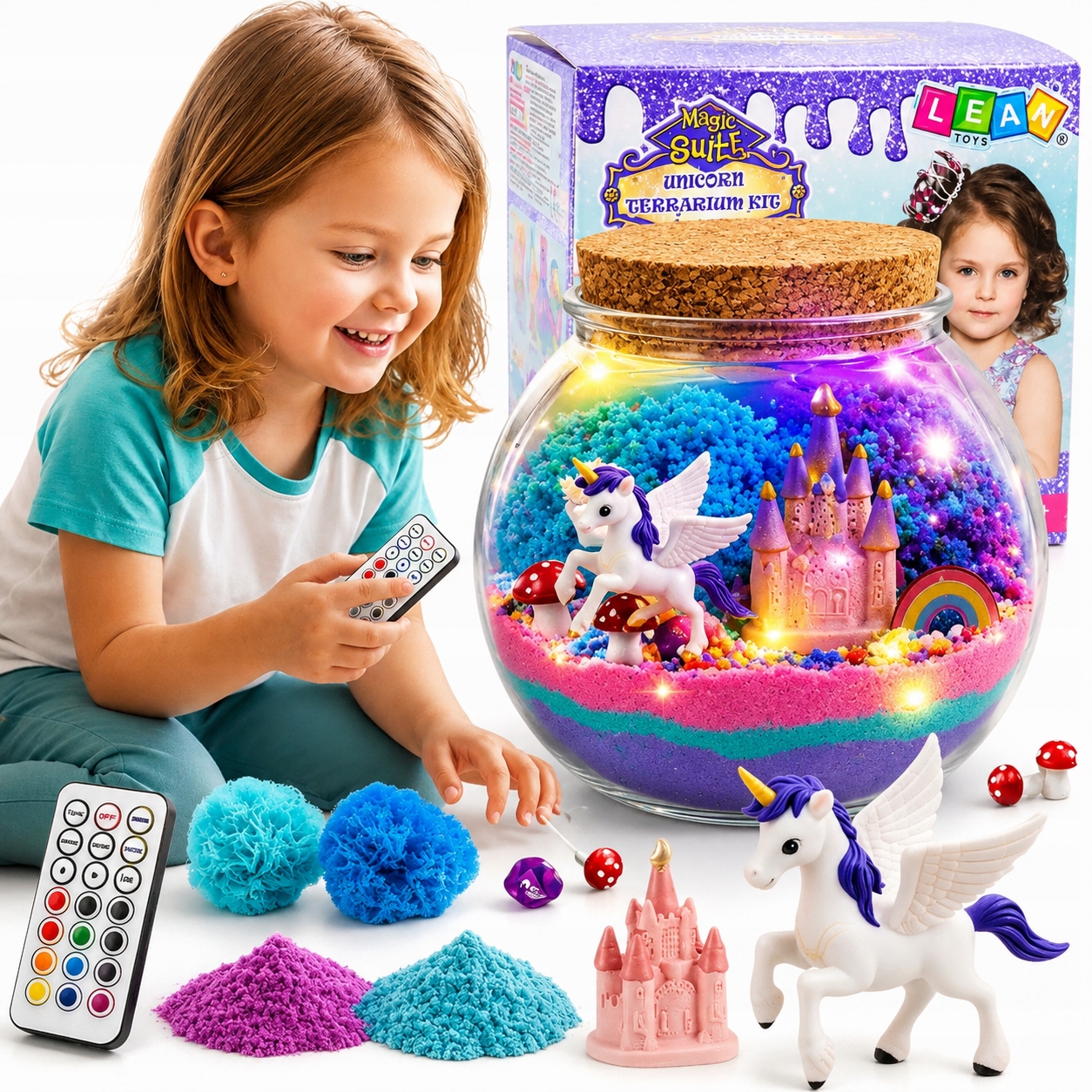 KŪRYBINGAS VIENRAGIS RINKINYS MAGICAL AQUA TERRARIUM DIY LED CRYSTAL LAMP