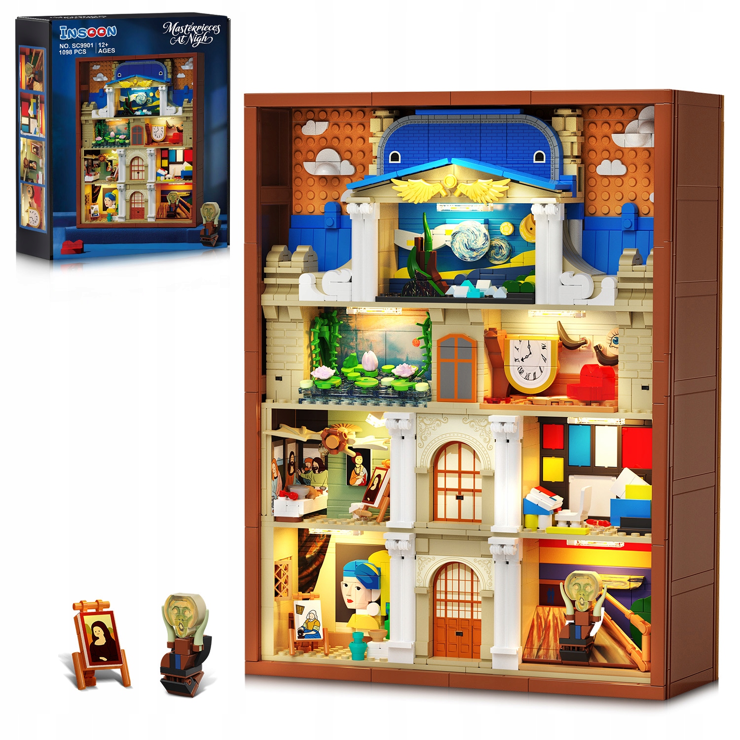 KNYGŲ BLOKAI NOOK PUZZLE HOUSE KNYGNYNAS STARRY NIGHT SCREM DOVANA 7 viename