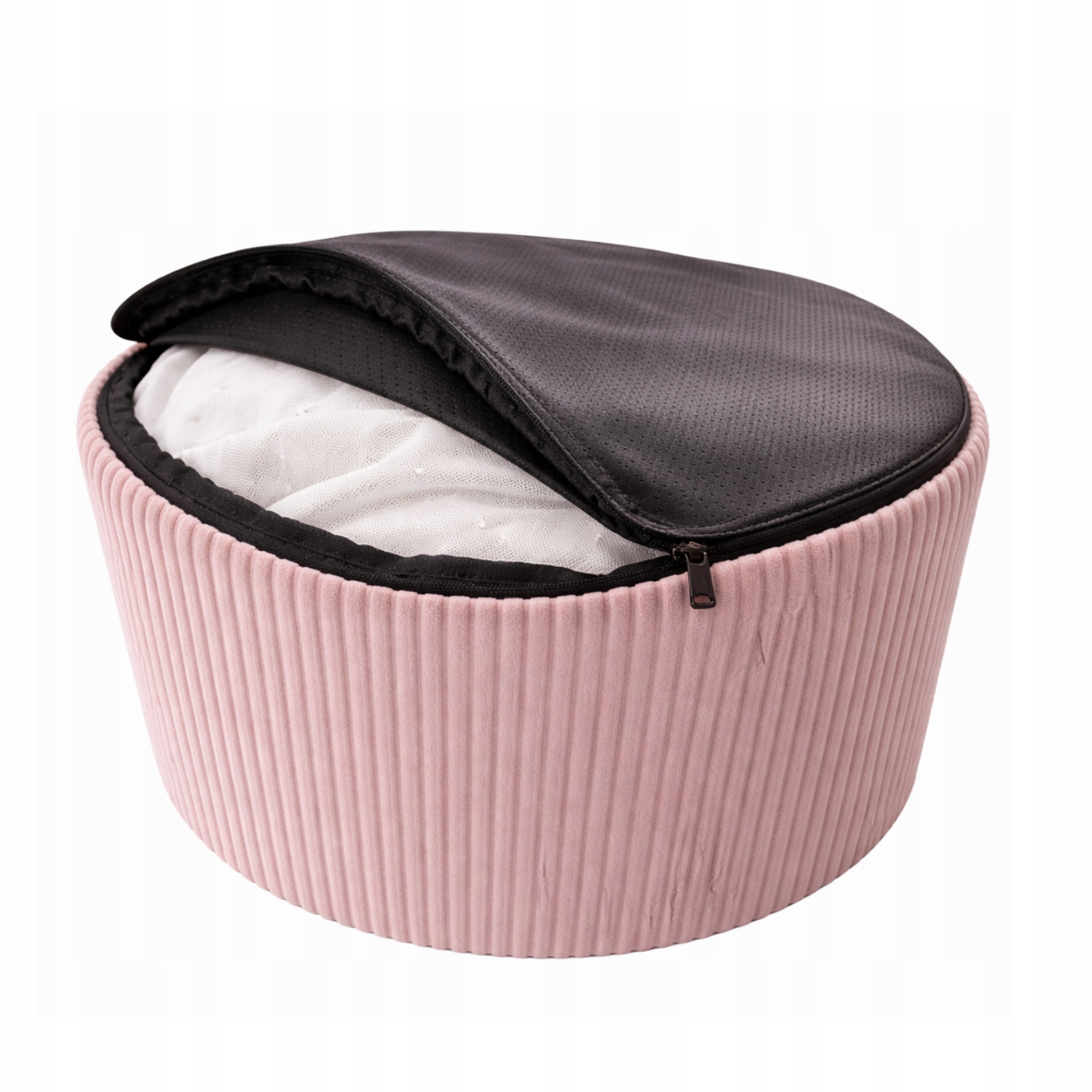 MODERNUS APVALUS POFFLE 45 CM SĖDYNĖ, ATRAŠTA SVEIKATAI, NUIMAMA. CASE