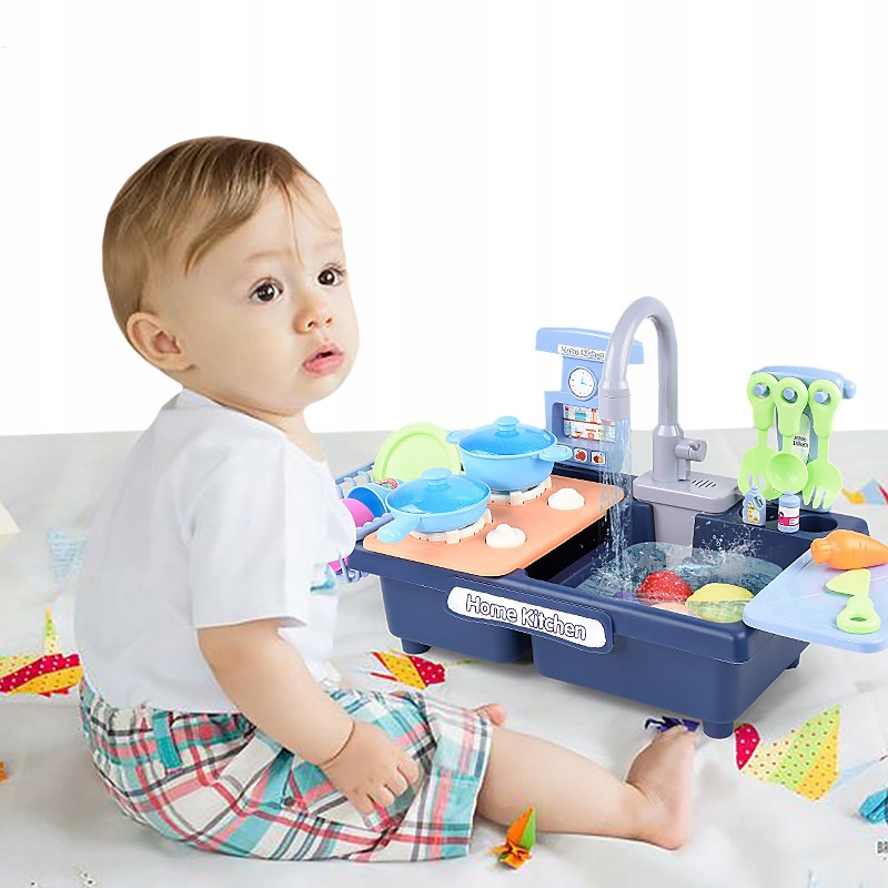 click4TOYS virtuvės kriauklė vaikams 2 in 1