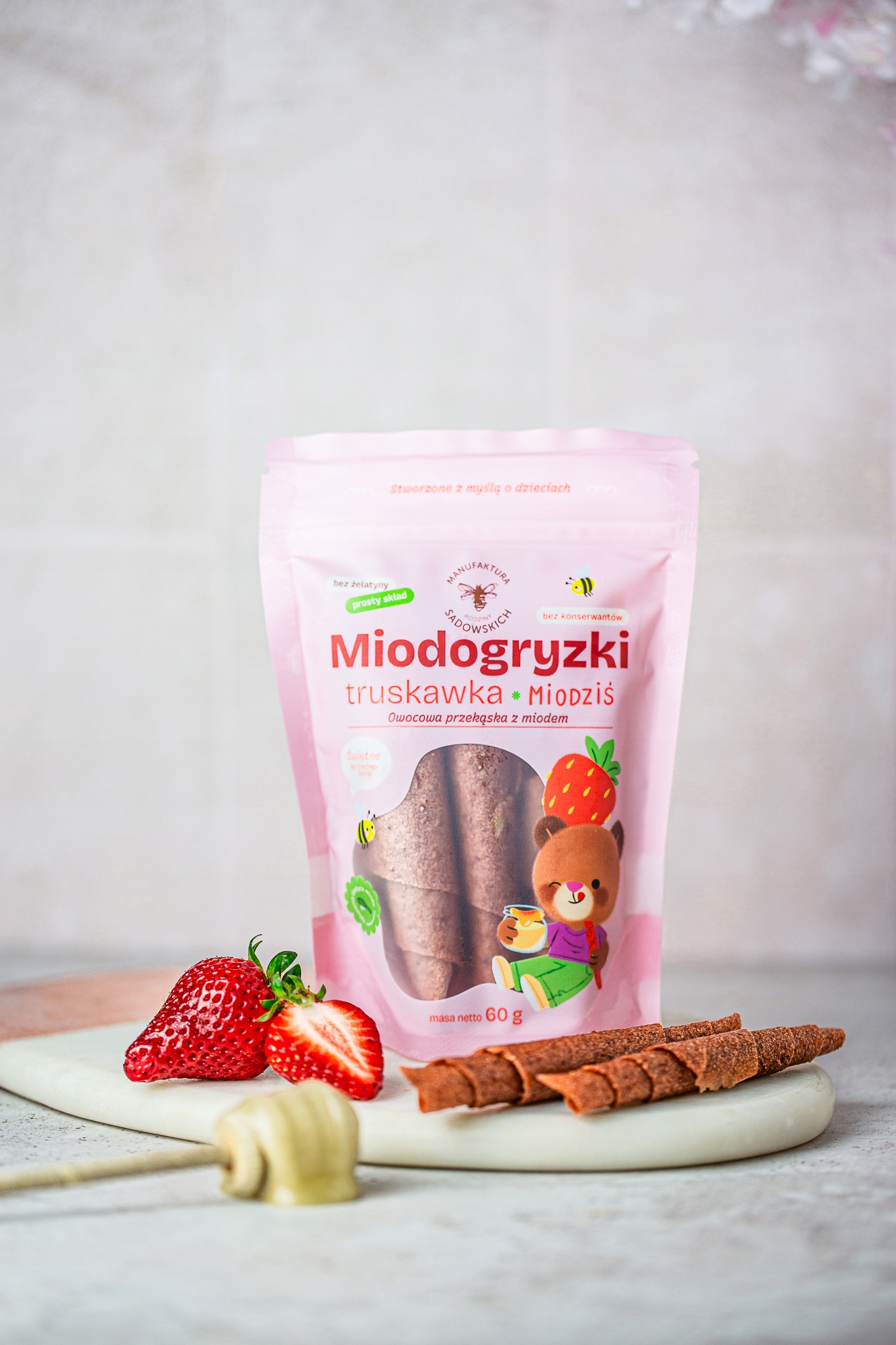 Miodobaris braškė 60g