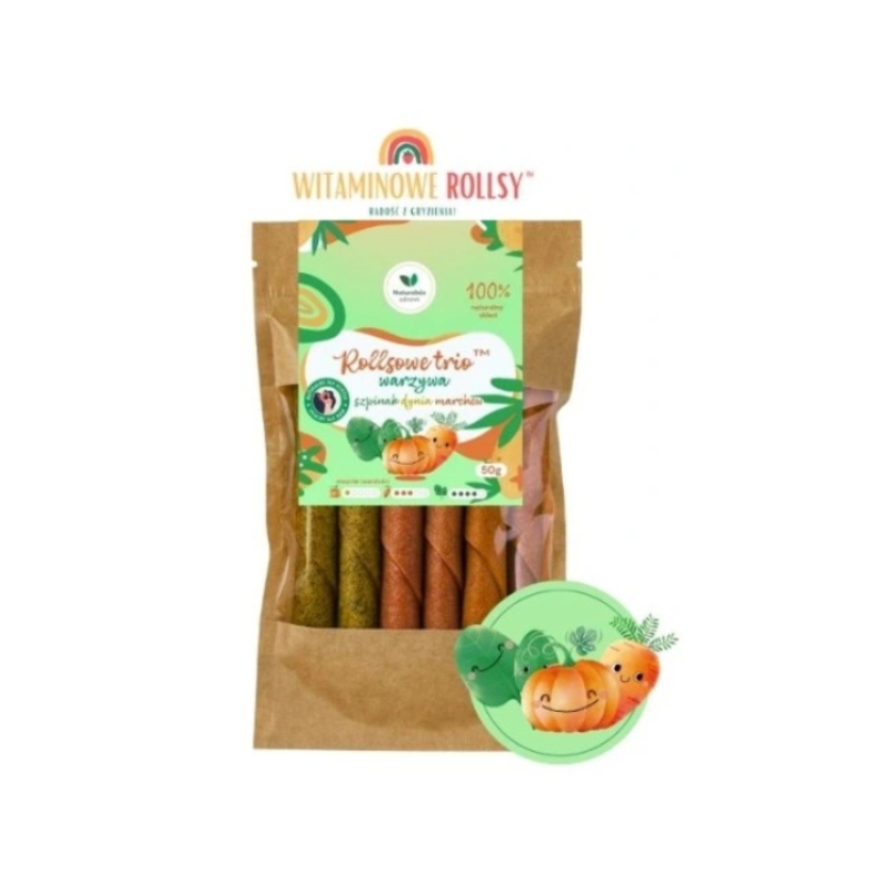 Naturalnie Zdrowi Rollsy be cukraus 50g 3 skoniai