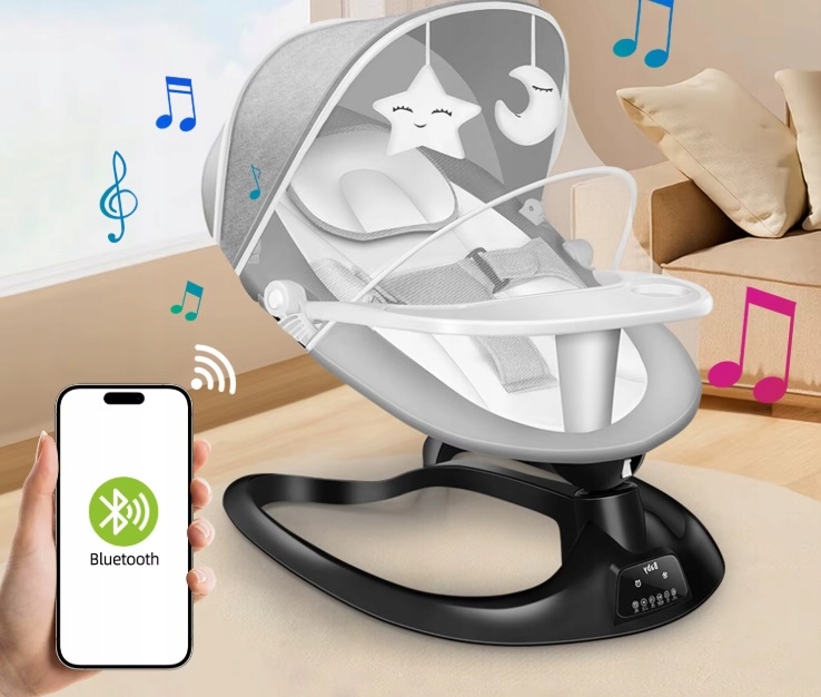 ELEKTRINIS KŪDIKLIS KŪDIKUI 3 viename BLUETOOTH 0–18 mėnesių NUOTOLINIO VALDYMAS