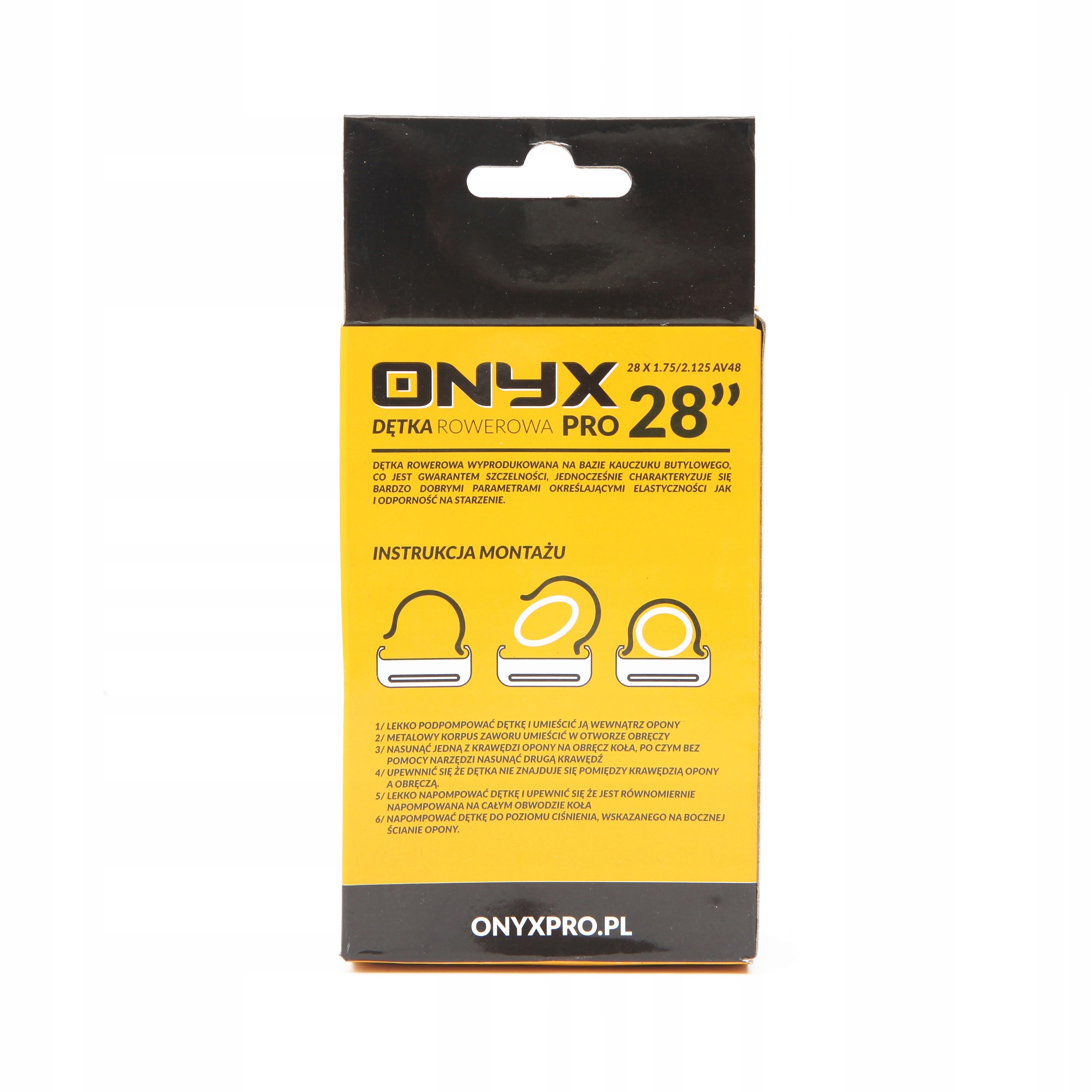 Onyx dviračio dėtis 28x1.75/2.125 AV 48 mm
