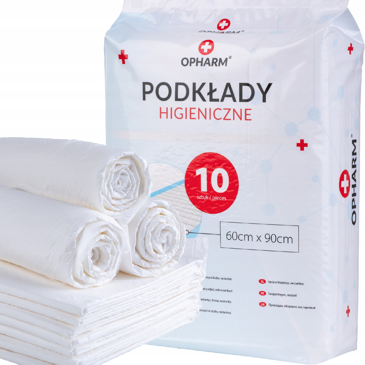 SUgeriantys HIGIENINIAI Įklotai 90X60 10 vnt. STRONG OPHARM PL