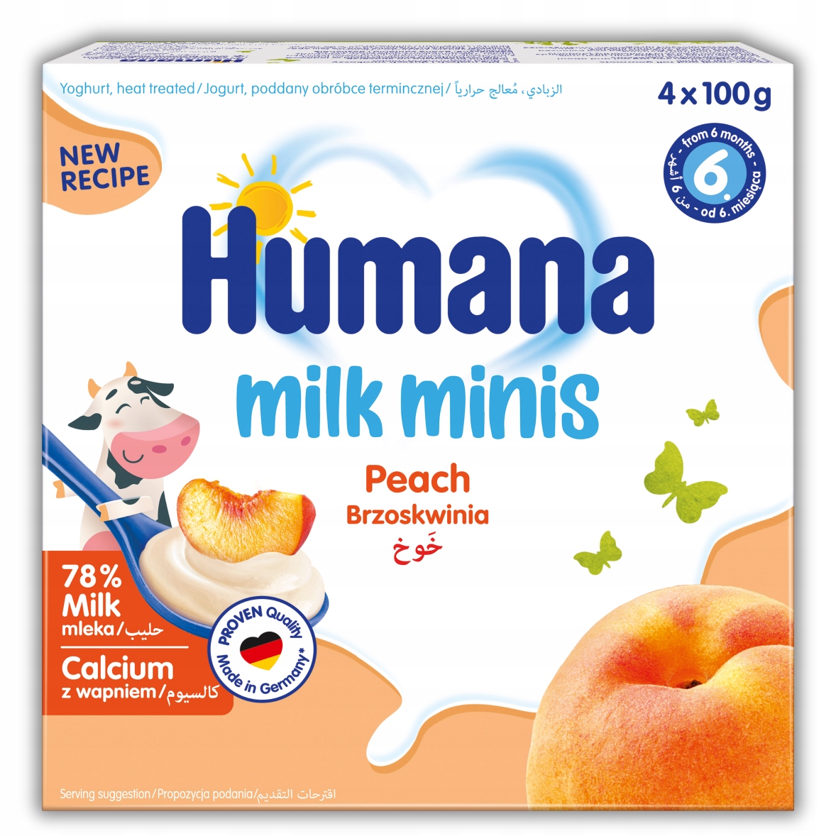Humana braškių deserai nuo 6 mėn 4x100 g