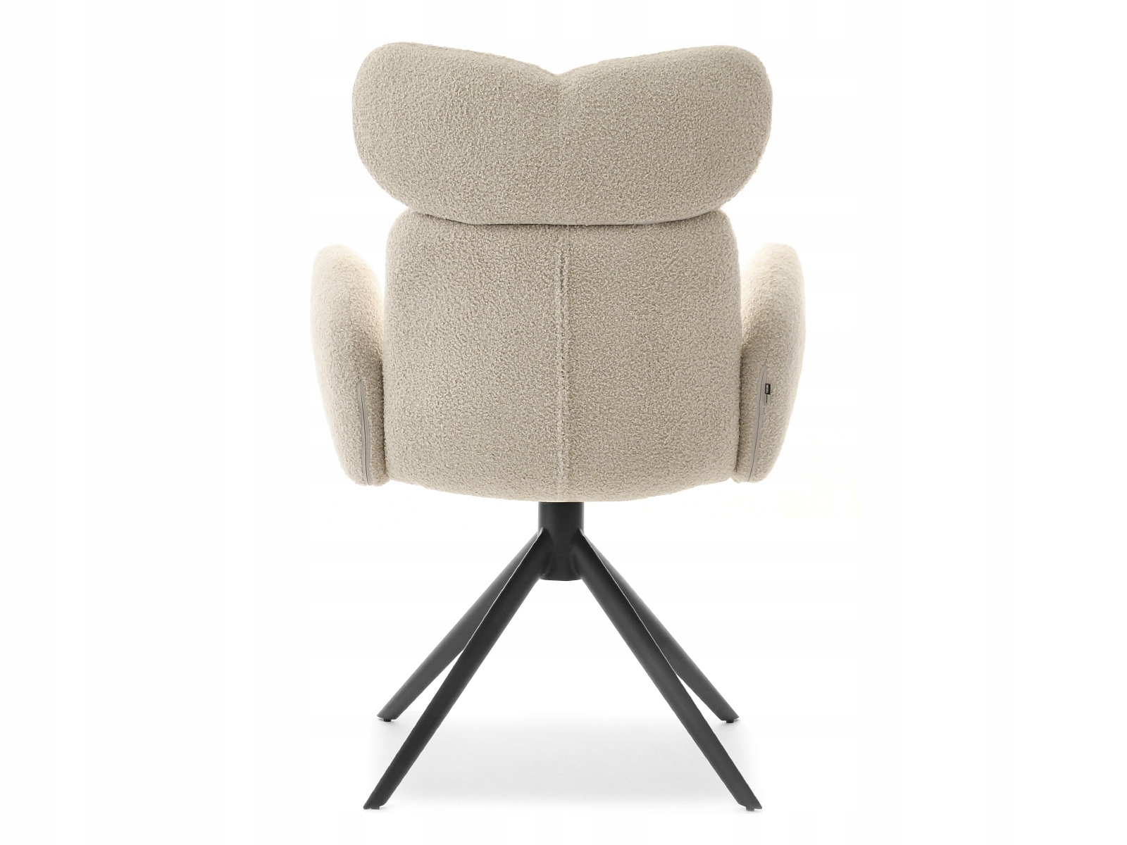 DESIGNER BOUCLE KĖDĖ SU porankiais ir galvos atrama MADELINE BEIGE