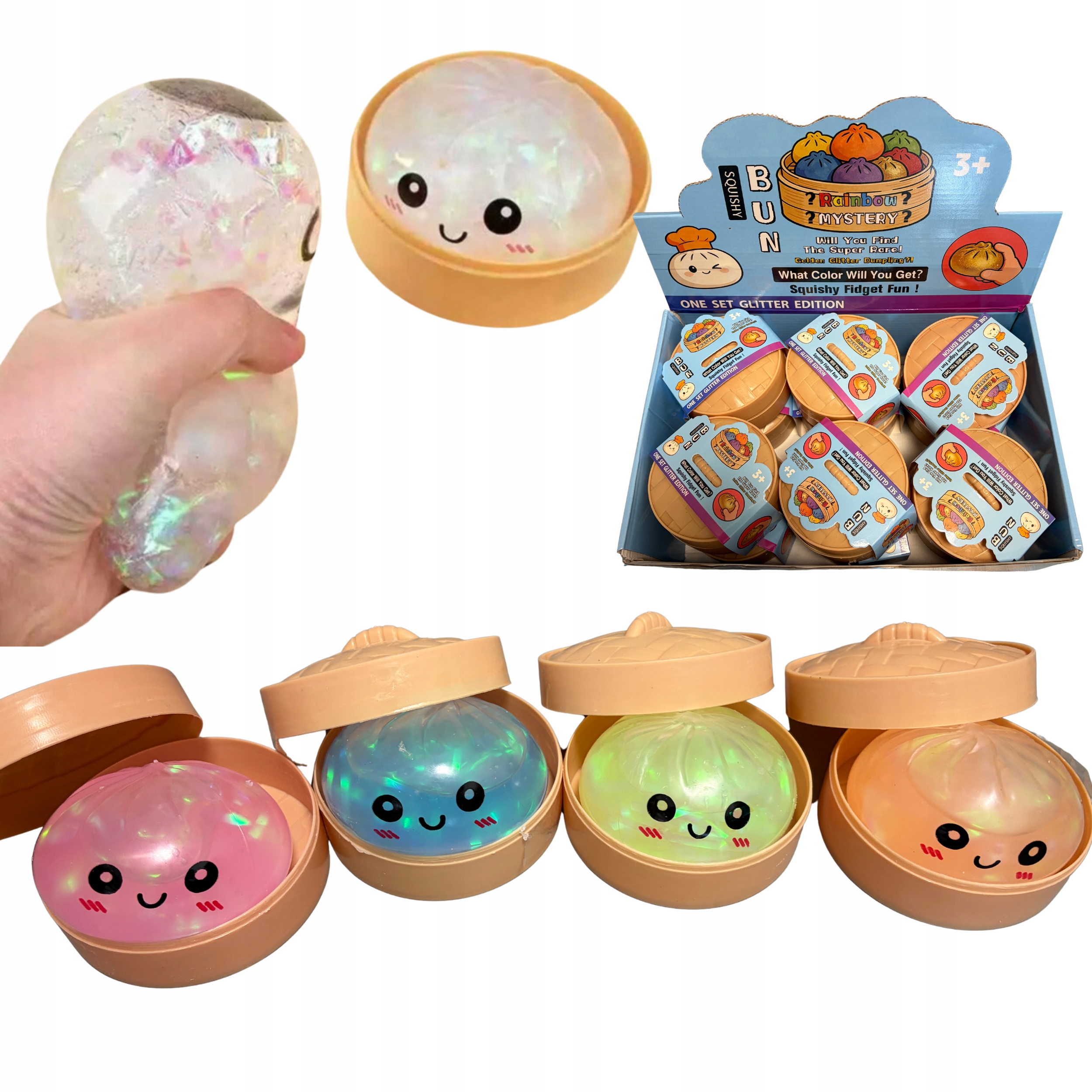 Gniotek Anti-stress Dumpling XXL Squishy in a Box Mystery spaustukas