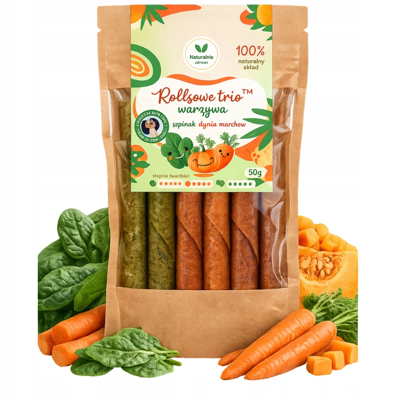 Naturalnie Zdrowi Rollsy be cukraus 50g 3 skoniai