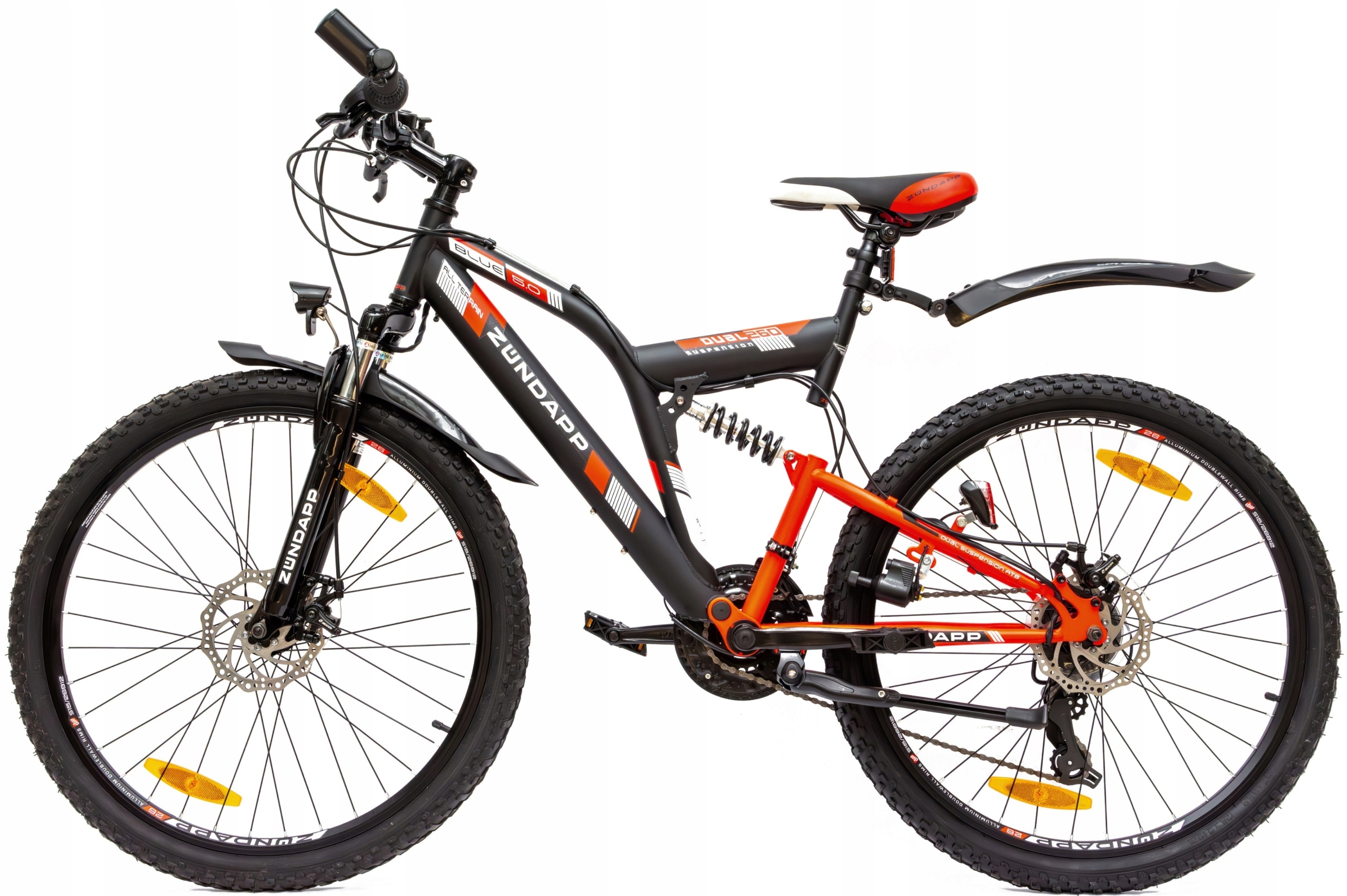 Vyriški kalnų dviračiai 26 MTB diskai, moteriški amortizatoriai, apšvietimas jaunimui
