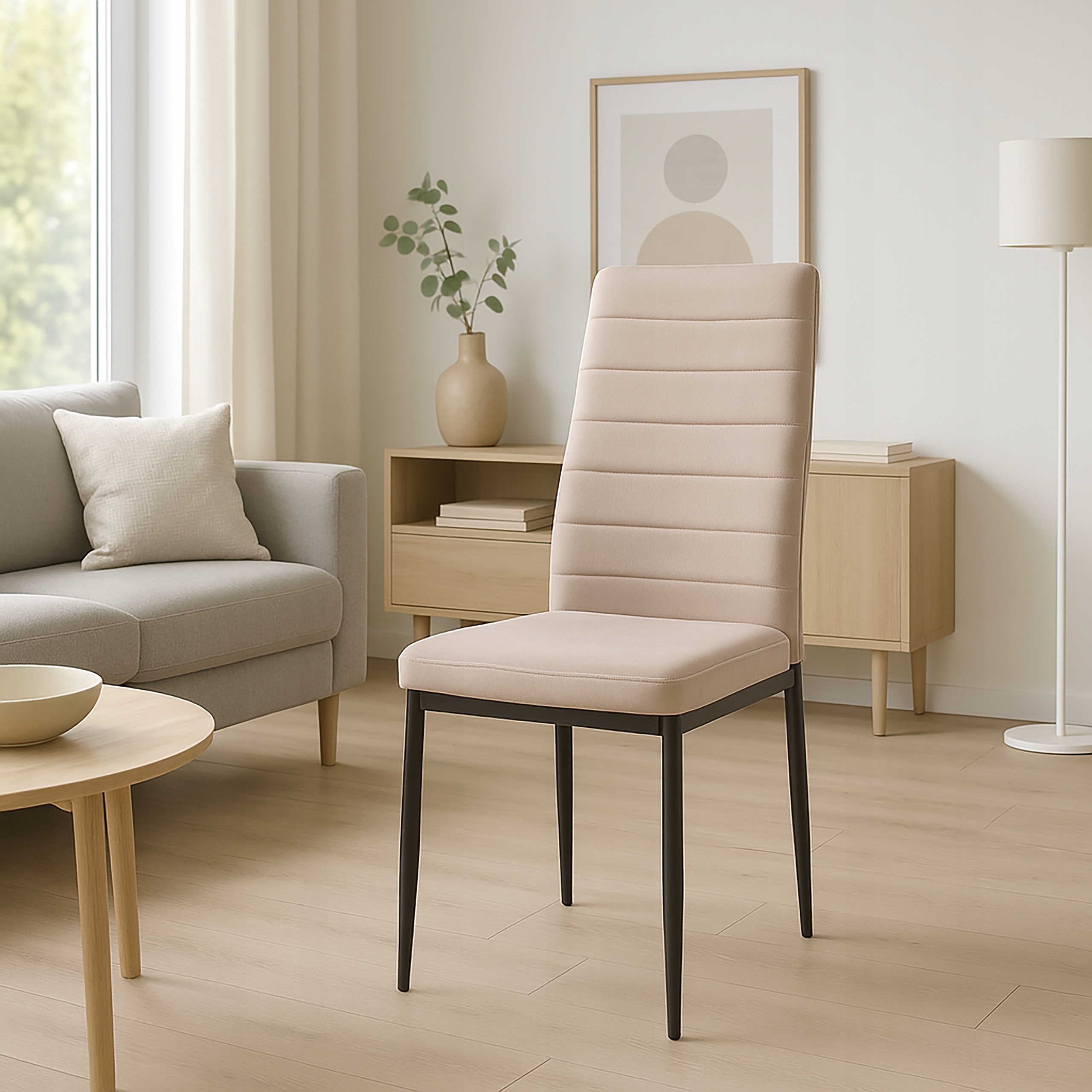 DYGTAS VELIURINĖS KĖDĖS SVETAINES VALGOMO VIRTUVĖS HIGH MARK KT118 TAUPE
