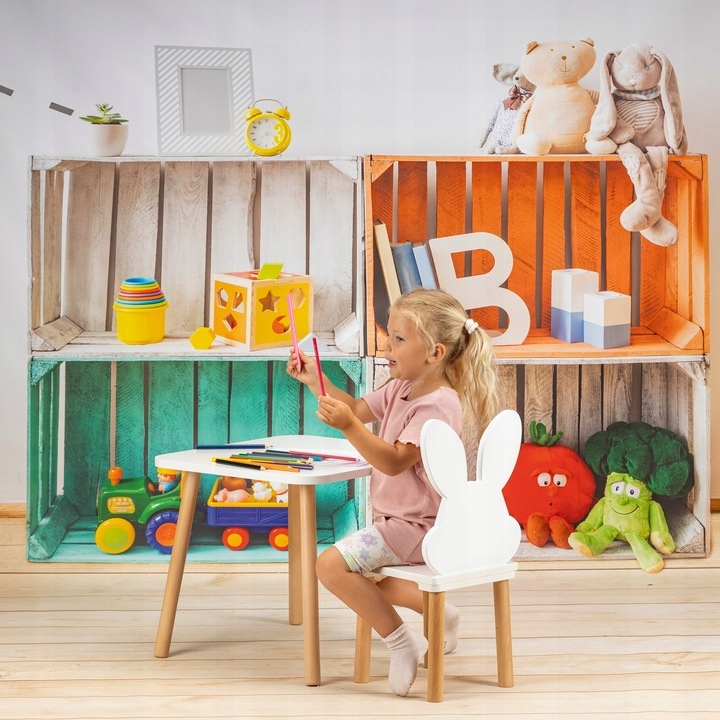 PlayPals Furniture stalas ir kėdutė Triušis 50 cm