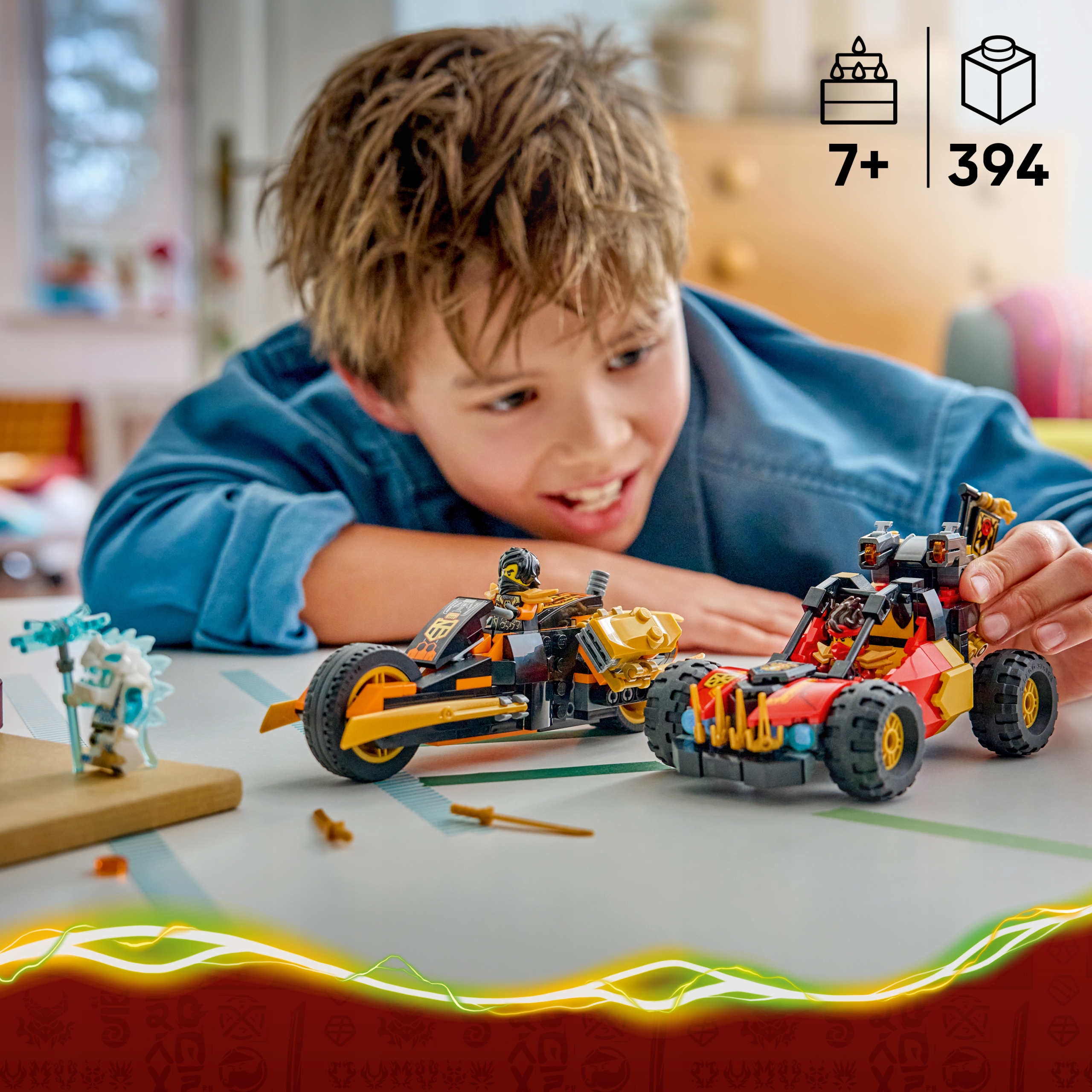 LEGO NINJAGO Kai ir Cole daugiafunkcinės transporto priemonės 71864