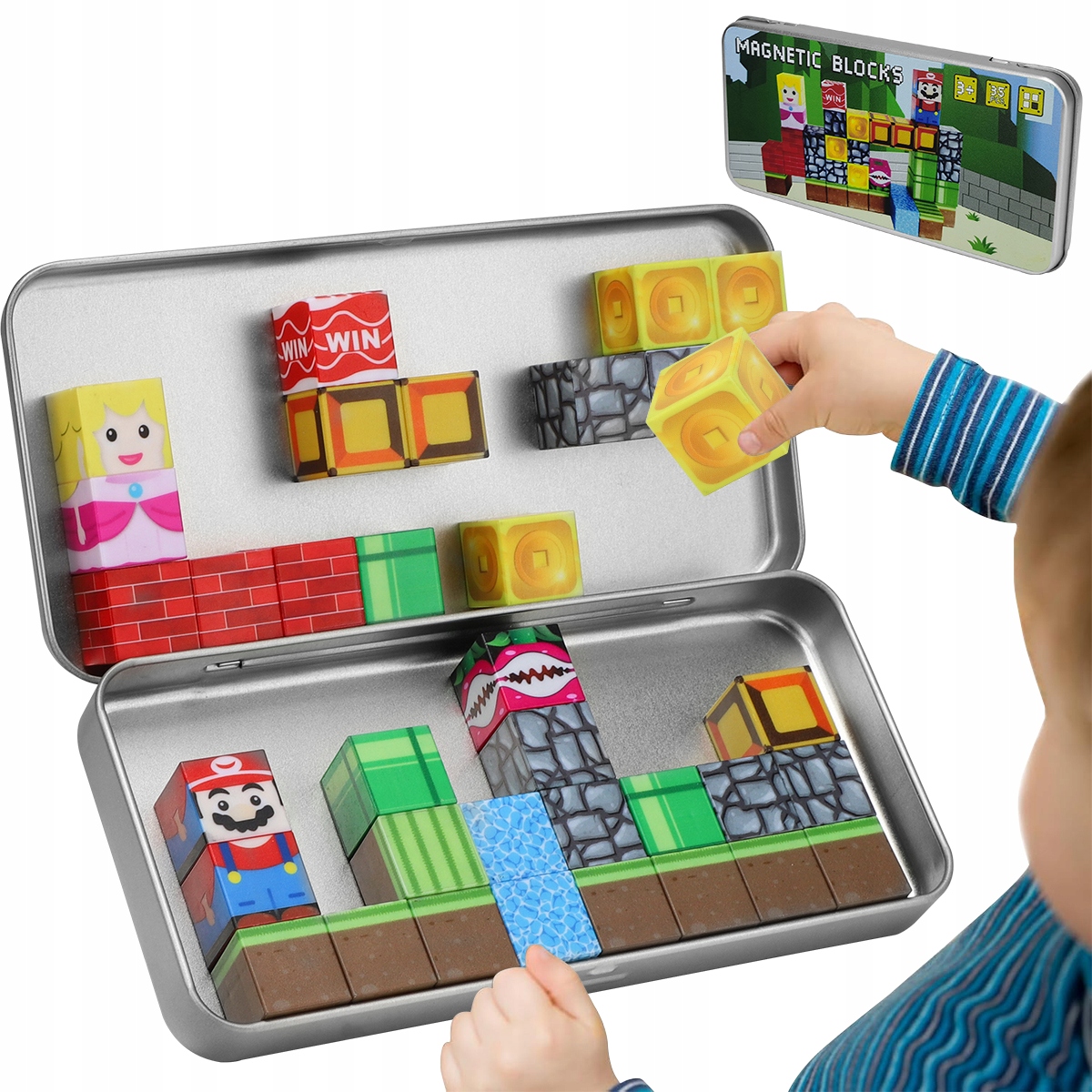 Magnetiniai 3D klockai 35 elementai kūryba