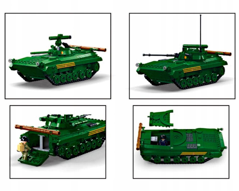 Sluban konstruktoriniai klockai tankas BWP-2MS