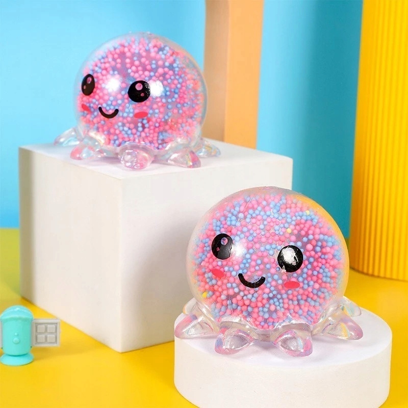 Šviesiantis squishy aštuonkojis su LED