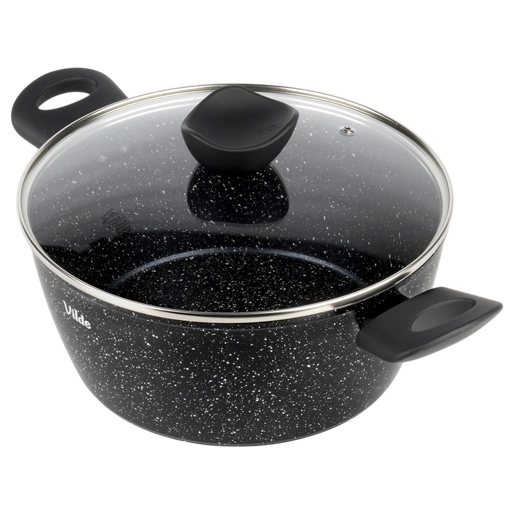 GRANITINIS puodas su dangteliu troškinimui VILDE 24 cm 3,6L