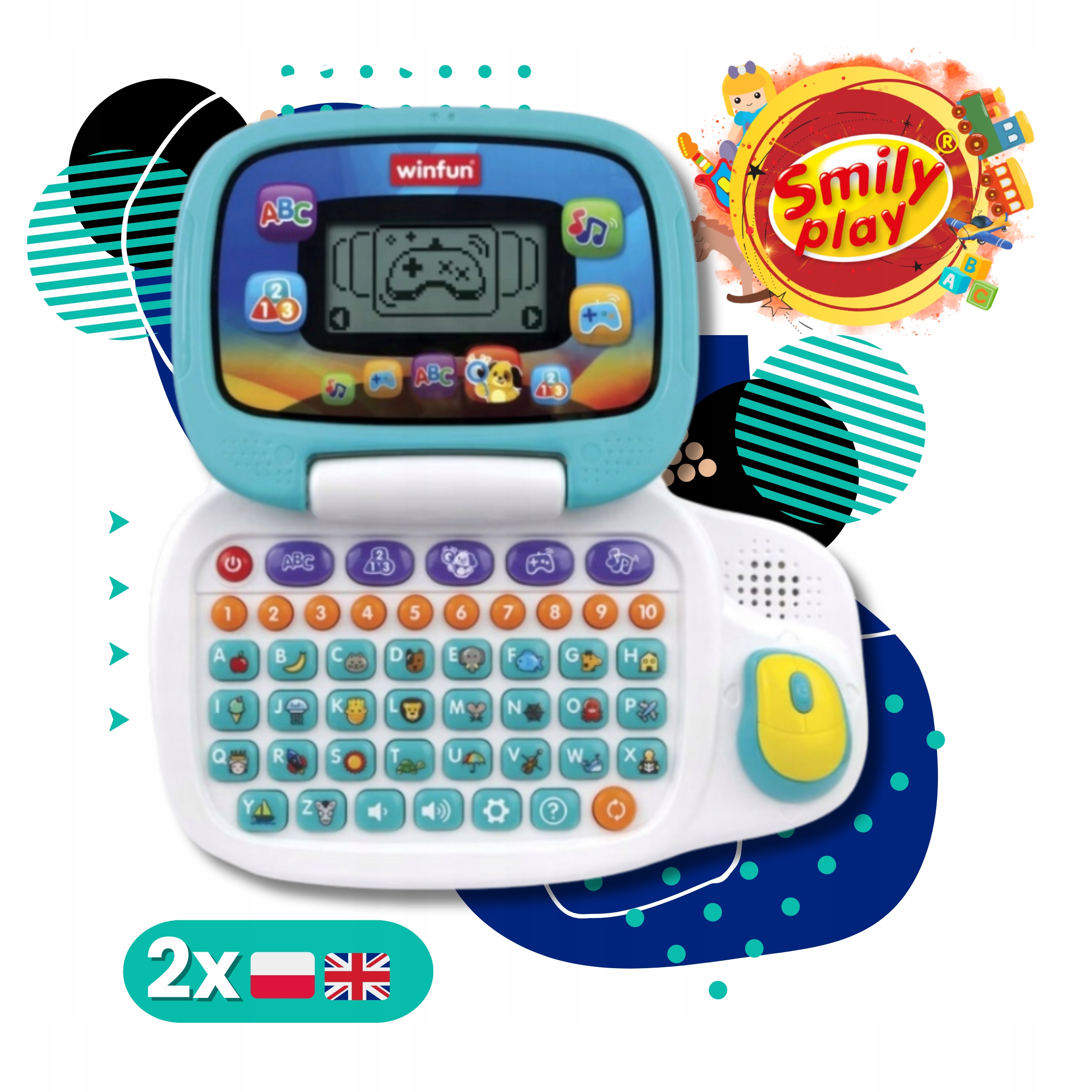 Winfun dvikalbis edukacinislaptopas vaikui