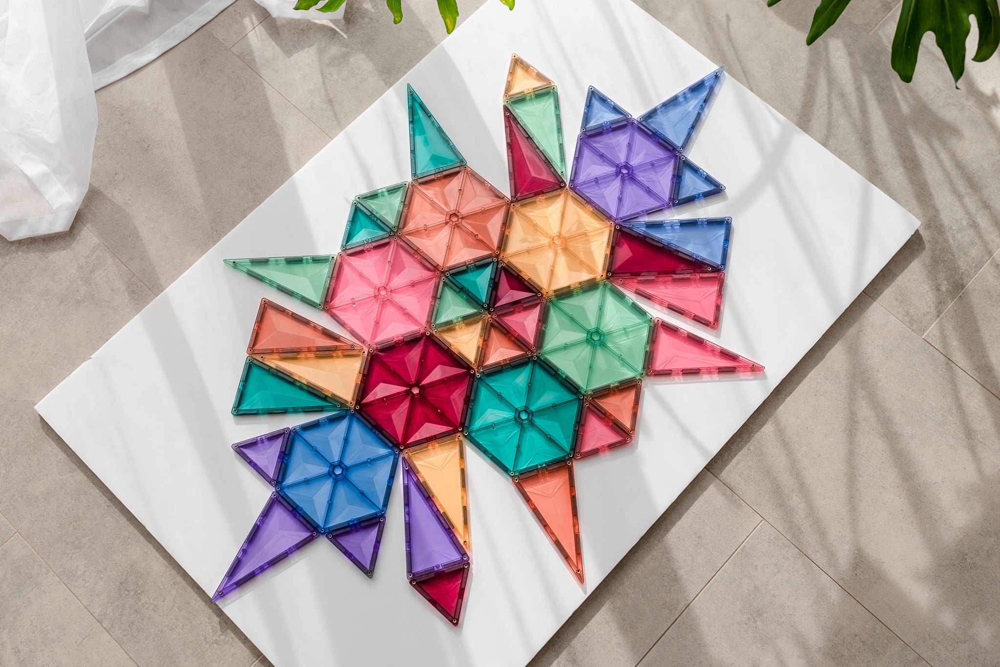 Connetix Pastel Geometry Pack magnetiniai blokeliai 40 vnt, geometrinės formos