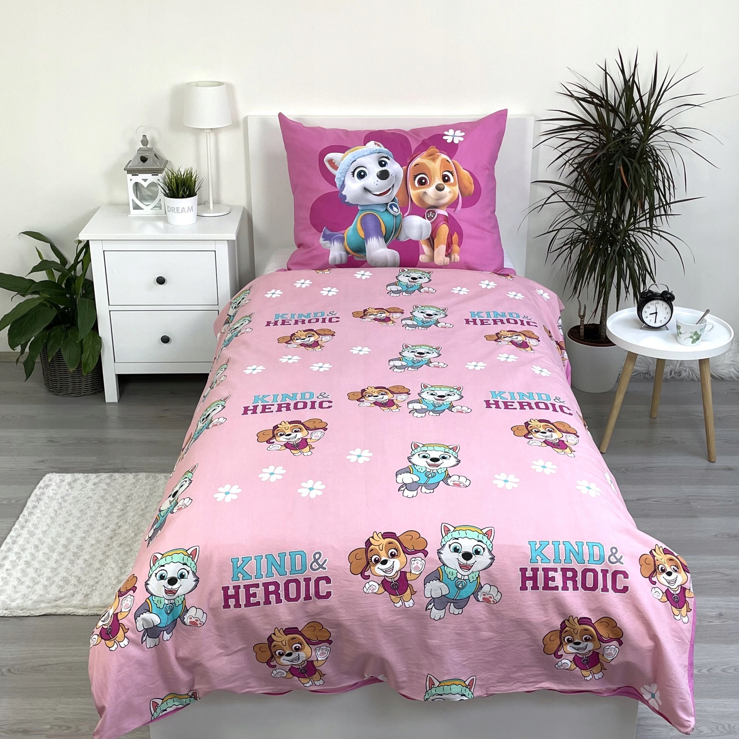Jerry Fabrics Psi Patrol medvilninės paklodės 140x200