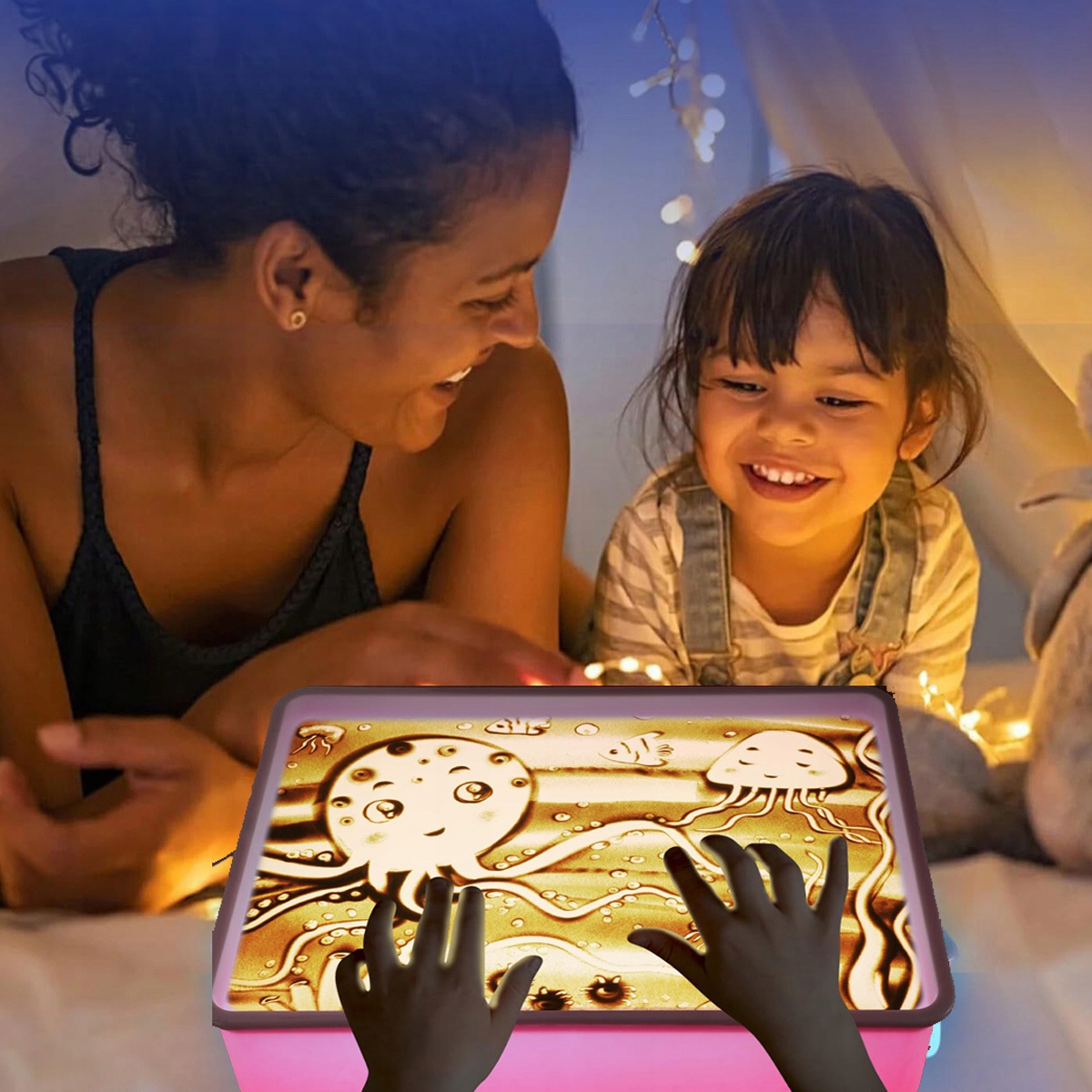 Smėlio piešinio rinkinys su 7 LED