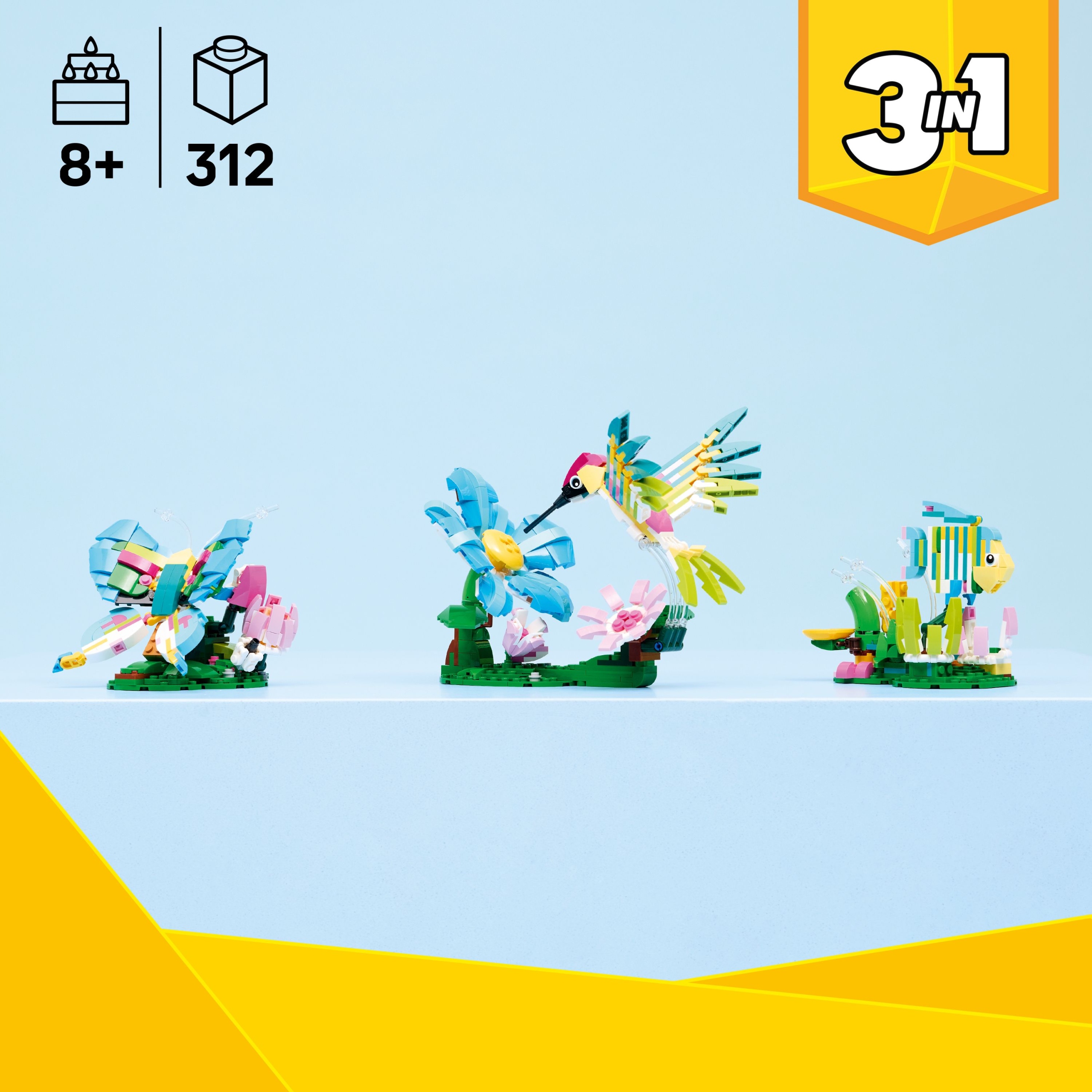 LEGO Creator 3 viename laukiniai gyvūnai: spalvingas kolibris 31384