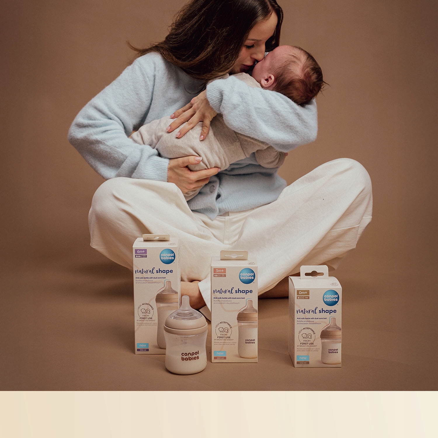 Canpol babies butelė Natural Shape 260 ml dvipakis