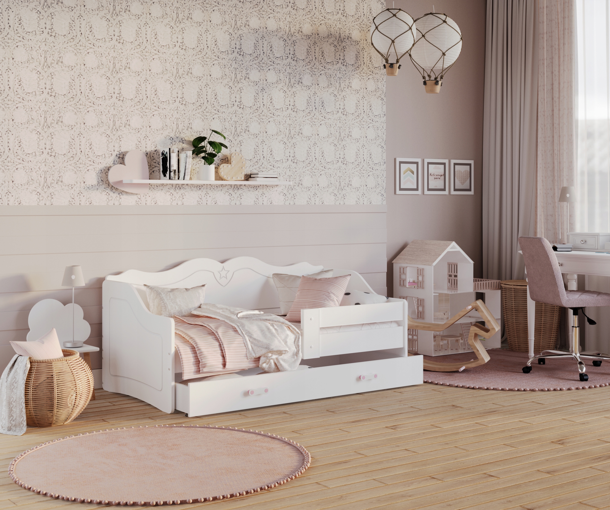 AJKmeble vaikiška patalynė 180x80 su čiužiniu Lili