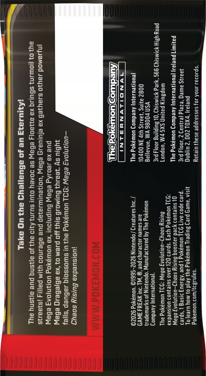 Pokémon TCG Mega Evolution Chaos Rising booster