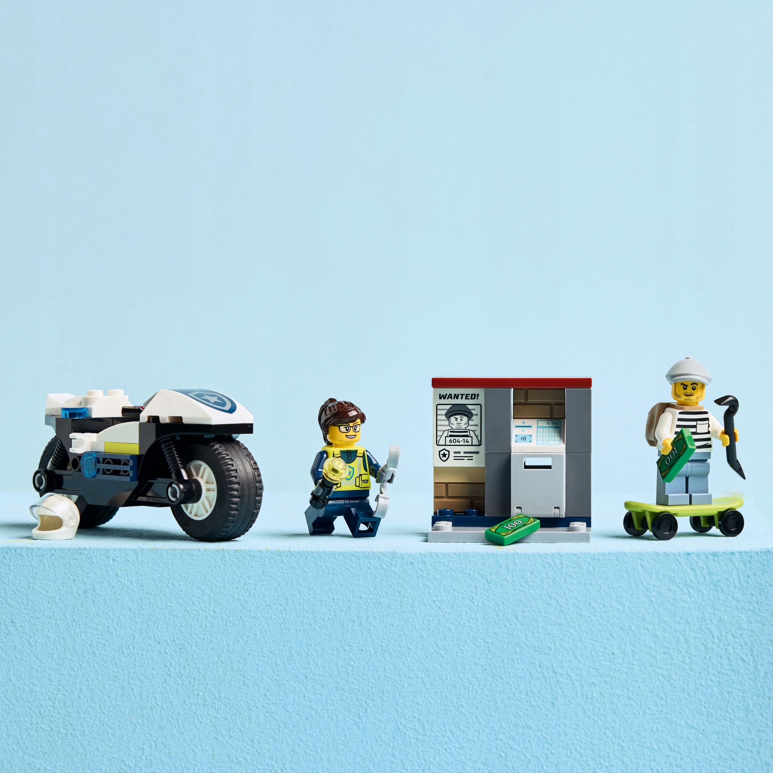 LEGO City 60455 policijos motociklo persekiojimas
