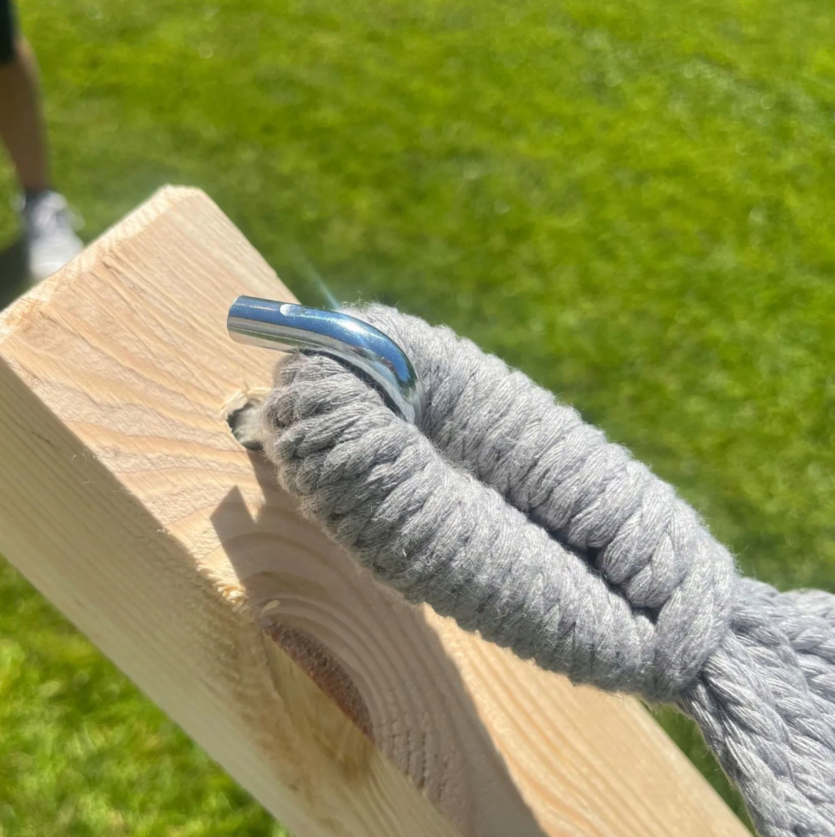 SET FRAME + HAMMOCK 2 OS BOHO GREY nešiojamas komplektas COMFORT ZONE 200 KG