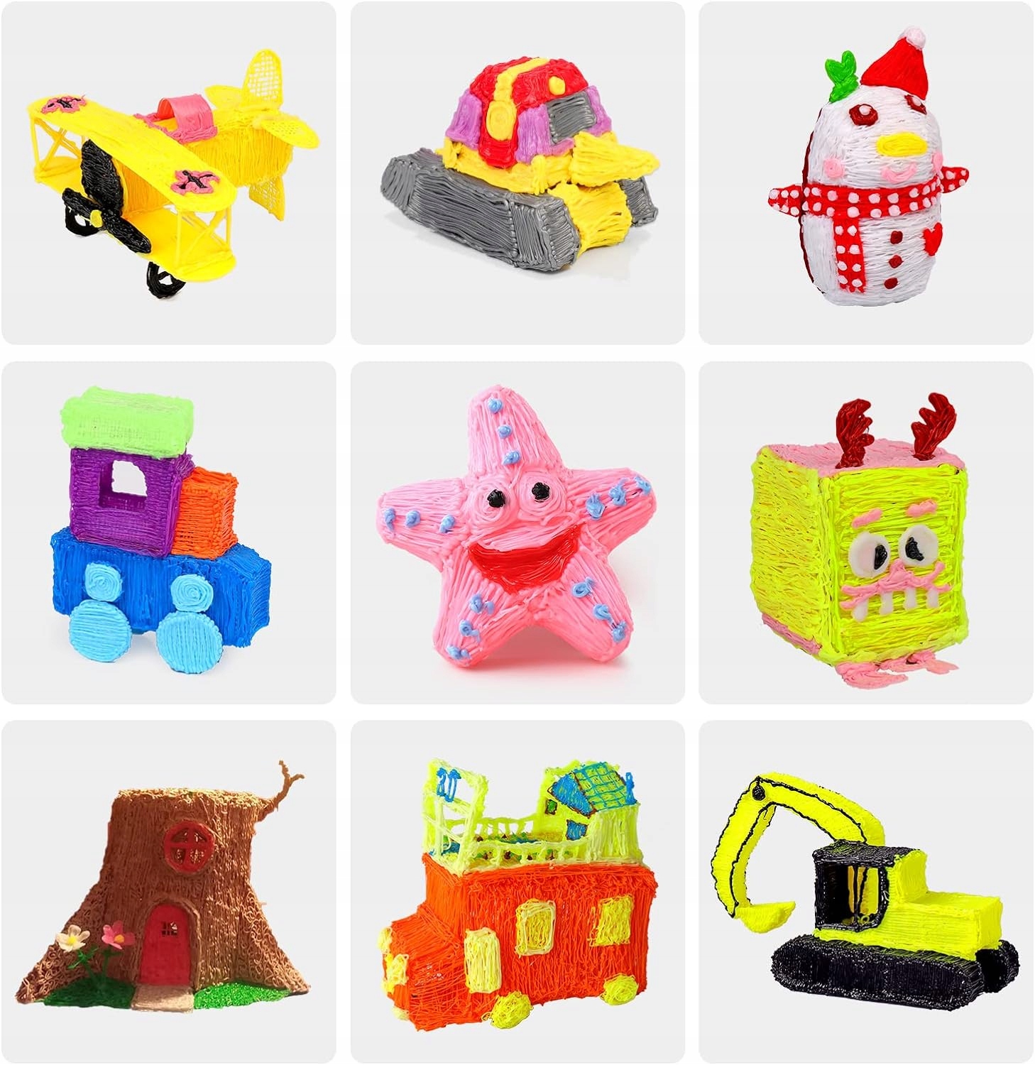 Bedee 3D rašiklis 12 spalvų PLA vielutės