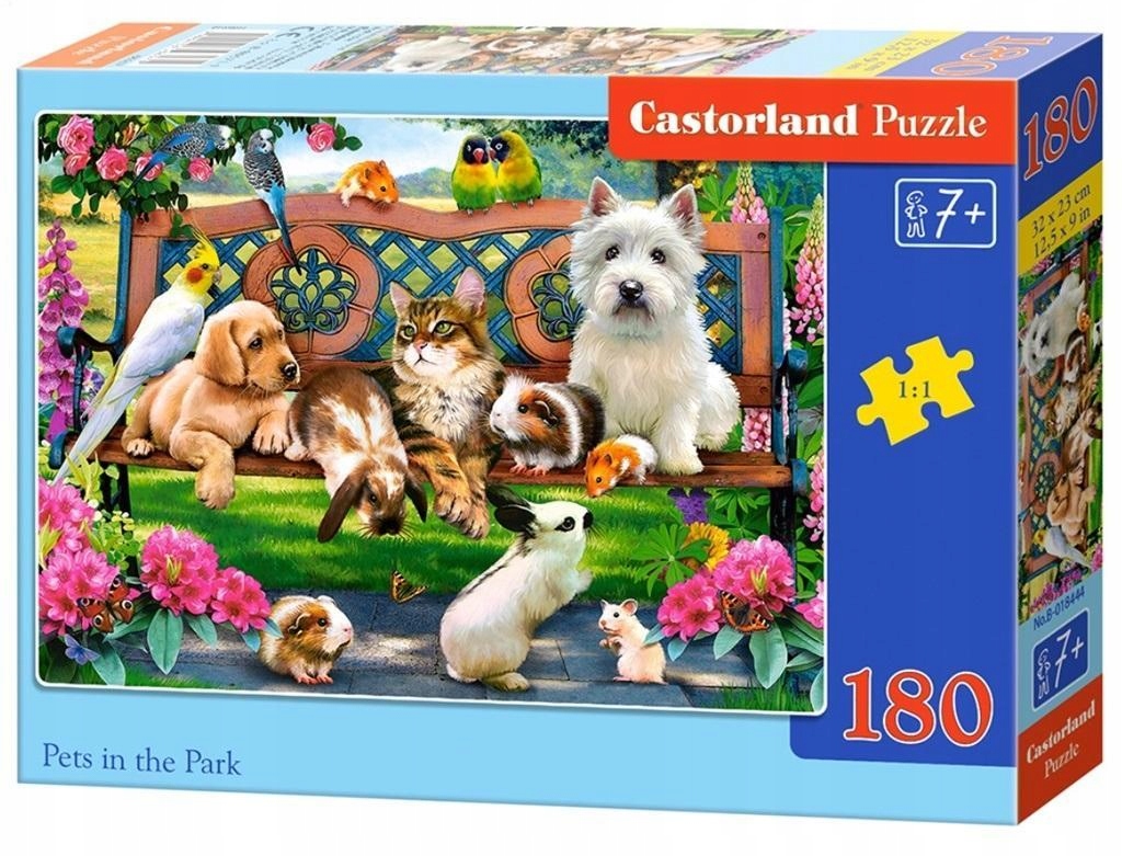 Castorland dėlionė 180 elementų, Gyvūnai parke