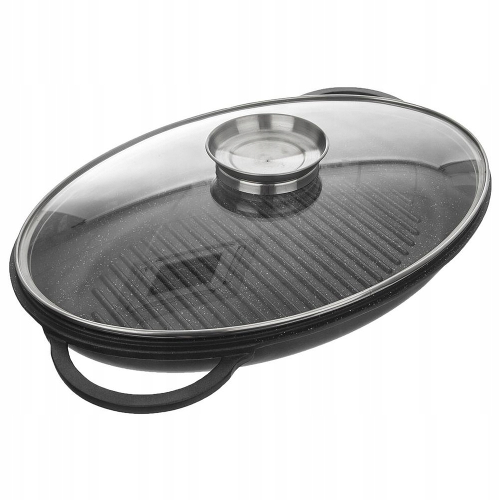 Kepimo skarda 10L 40X28X18CM ALIUMINIO STIKLO DANGINIS INDUKCINIAM 3 VIENŲ RINKINYS