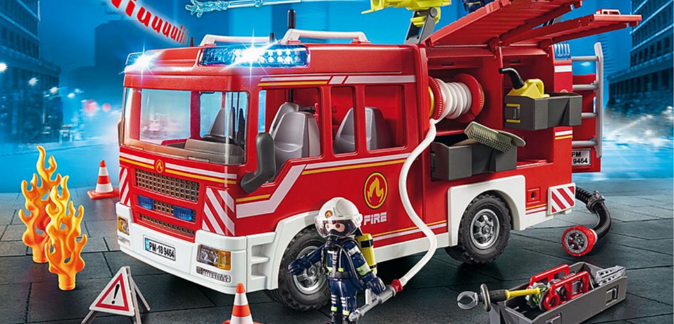 Playmobil ugniagesių gelbėtojų automobilis 9464