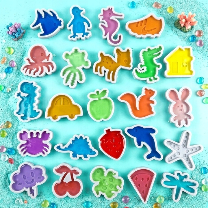 KŪRYBINGAS UGAVIMO RINKINYS VAIKAMS „Pasidaryk pats“ gelis MAGICAL WATER FIGURINES COLRS